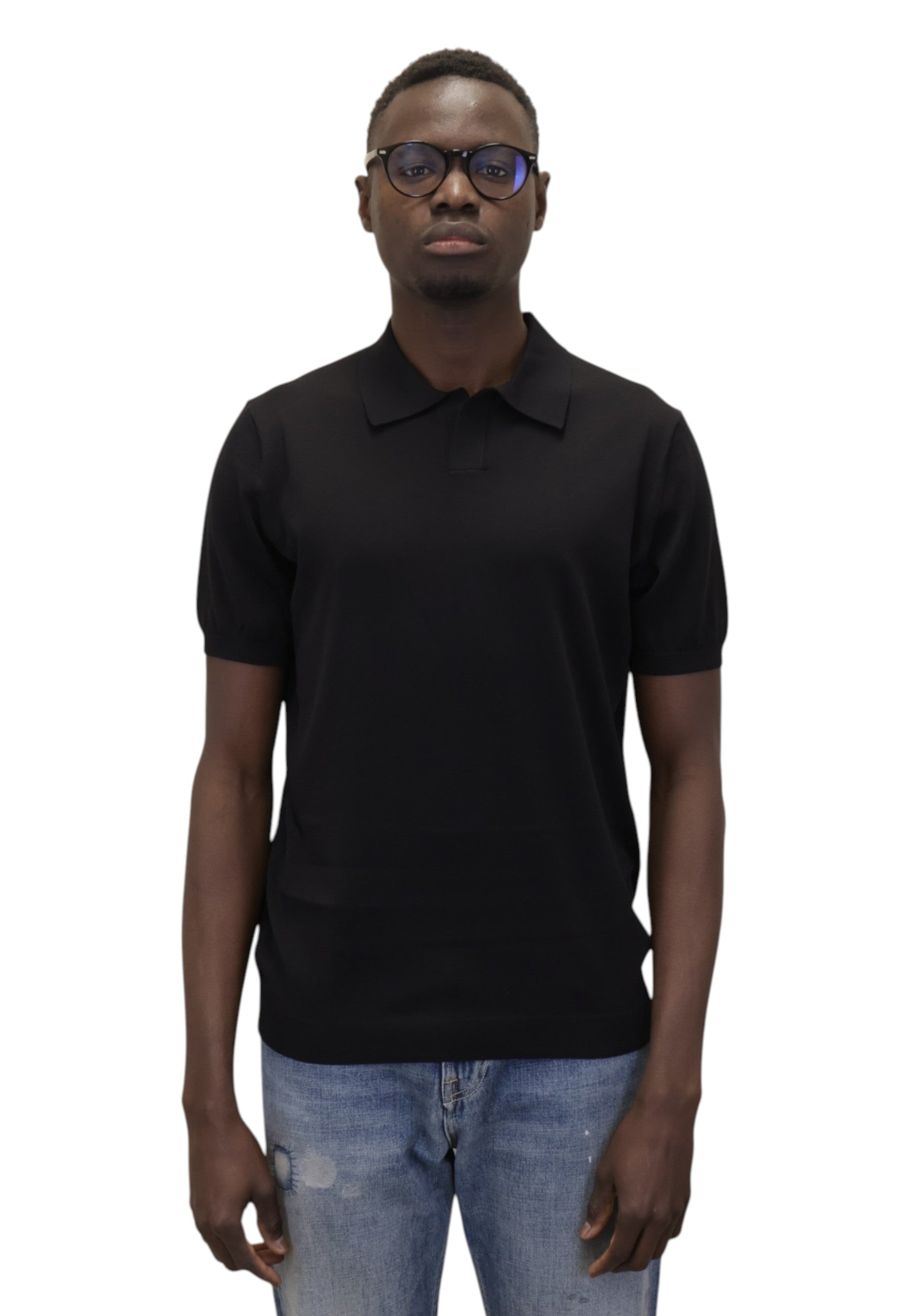 POLO A MANICA CORTA Nero Kangra