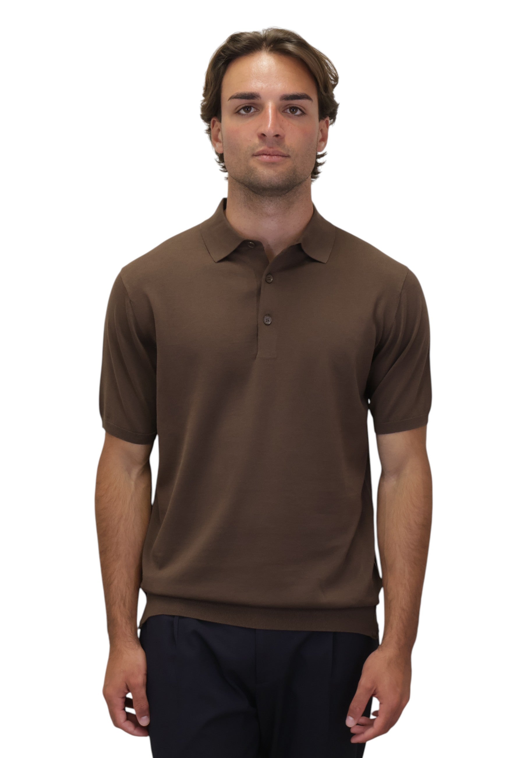 POLO A MANICA CORTA Marrone People Of Shibuya