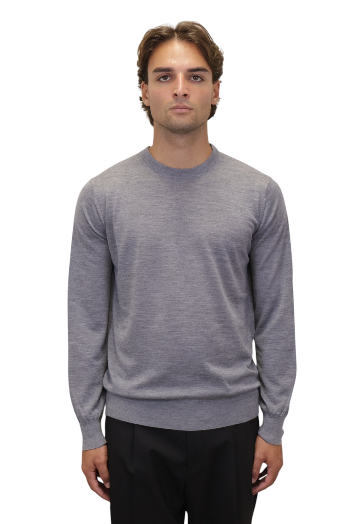 MAGLIE A GIROCOLLO Grigio Kangra