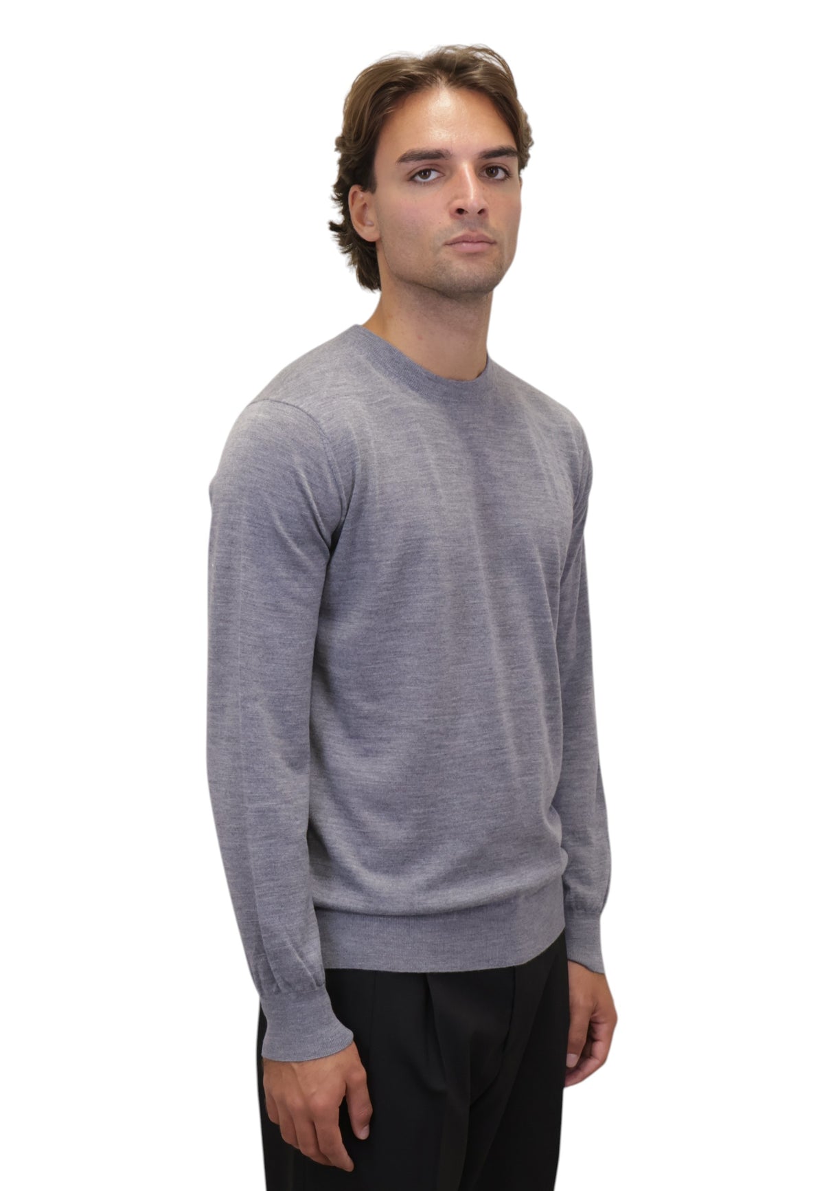 MAGLIE A GIROCOLLO Grigio Kangra