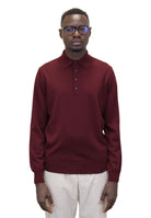POLO A MANICA LUNGA Bordeaux Kangra