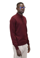 POLO A MANICA LUNGA Bordeaux Kangra