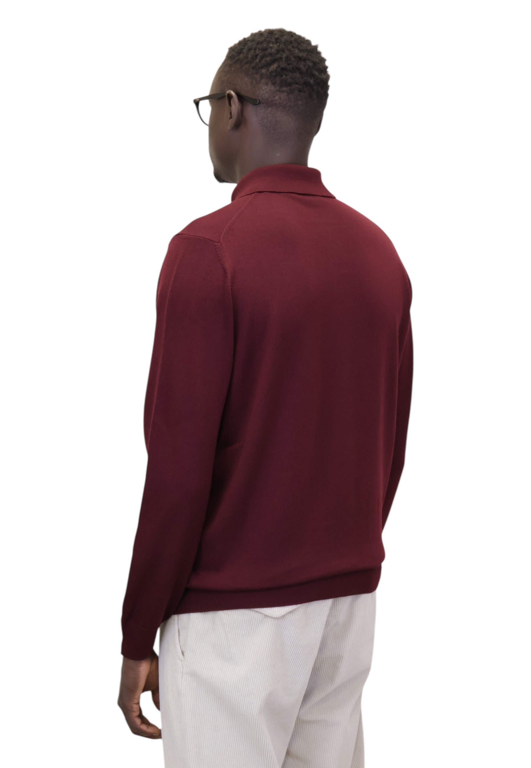 POLO A MANICA LUNGA Bordeaux Kangra