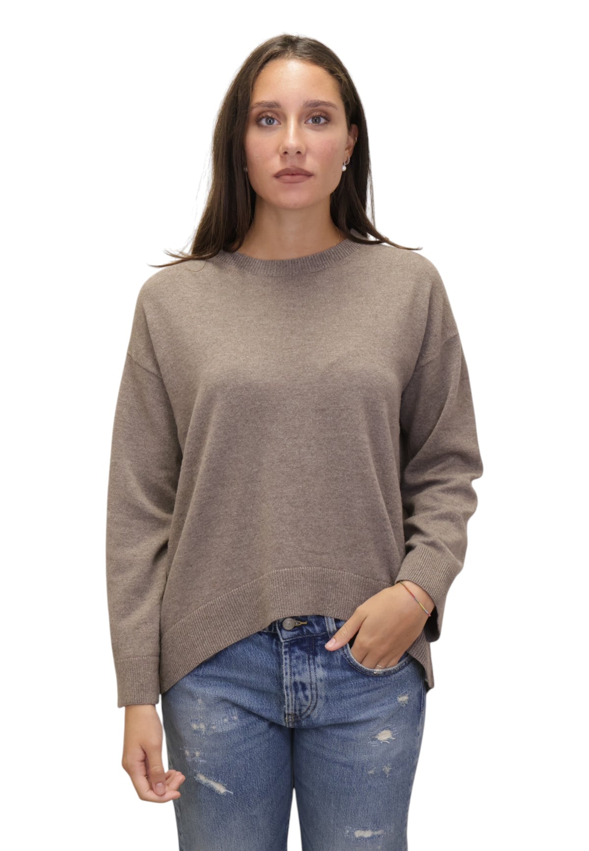MAGLIE A GIROCOLLO Marrone Kangra