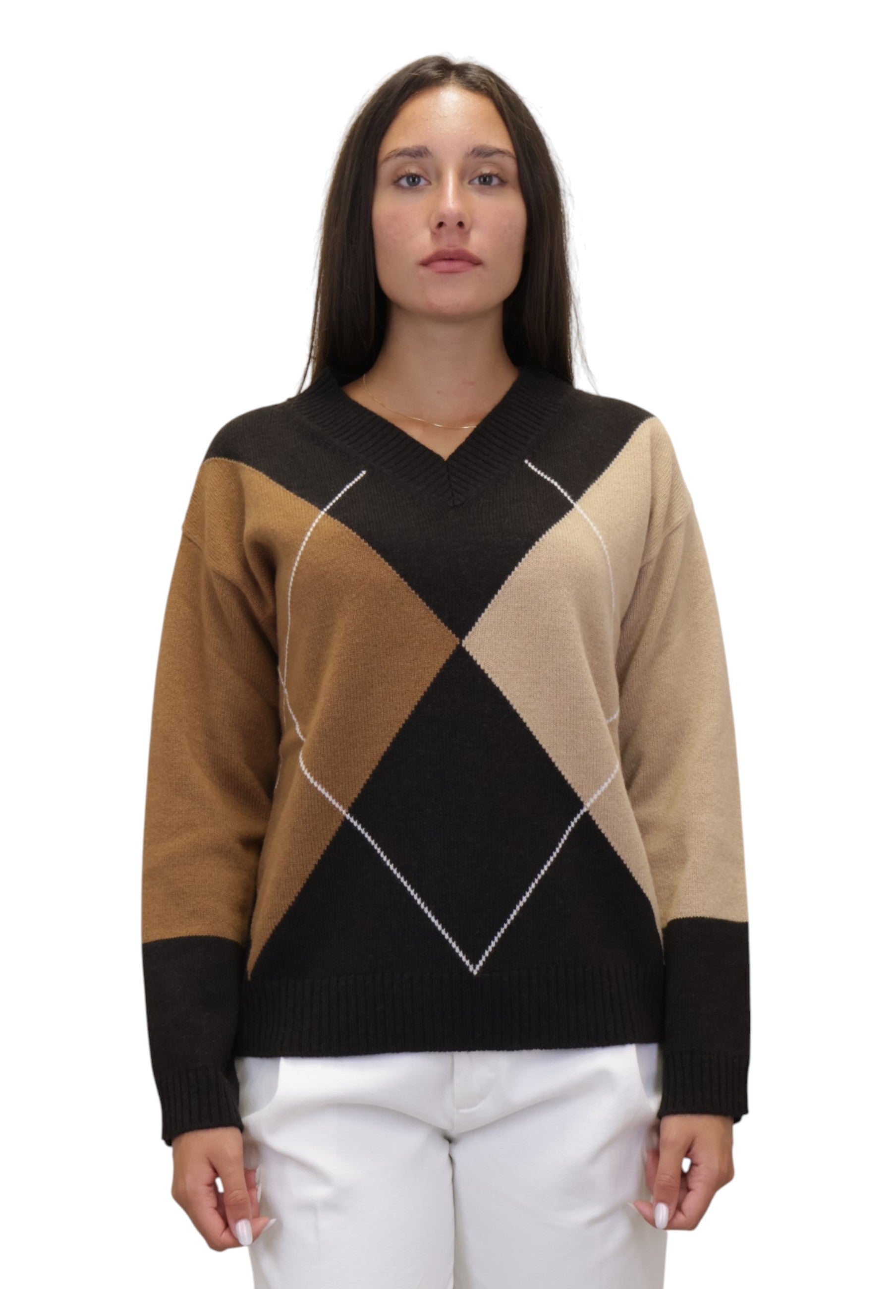 MAGLIE A V Marrone Kangra