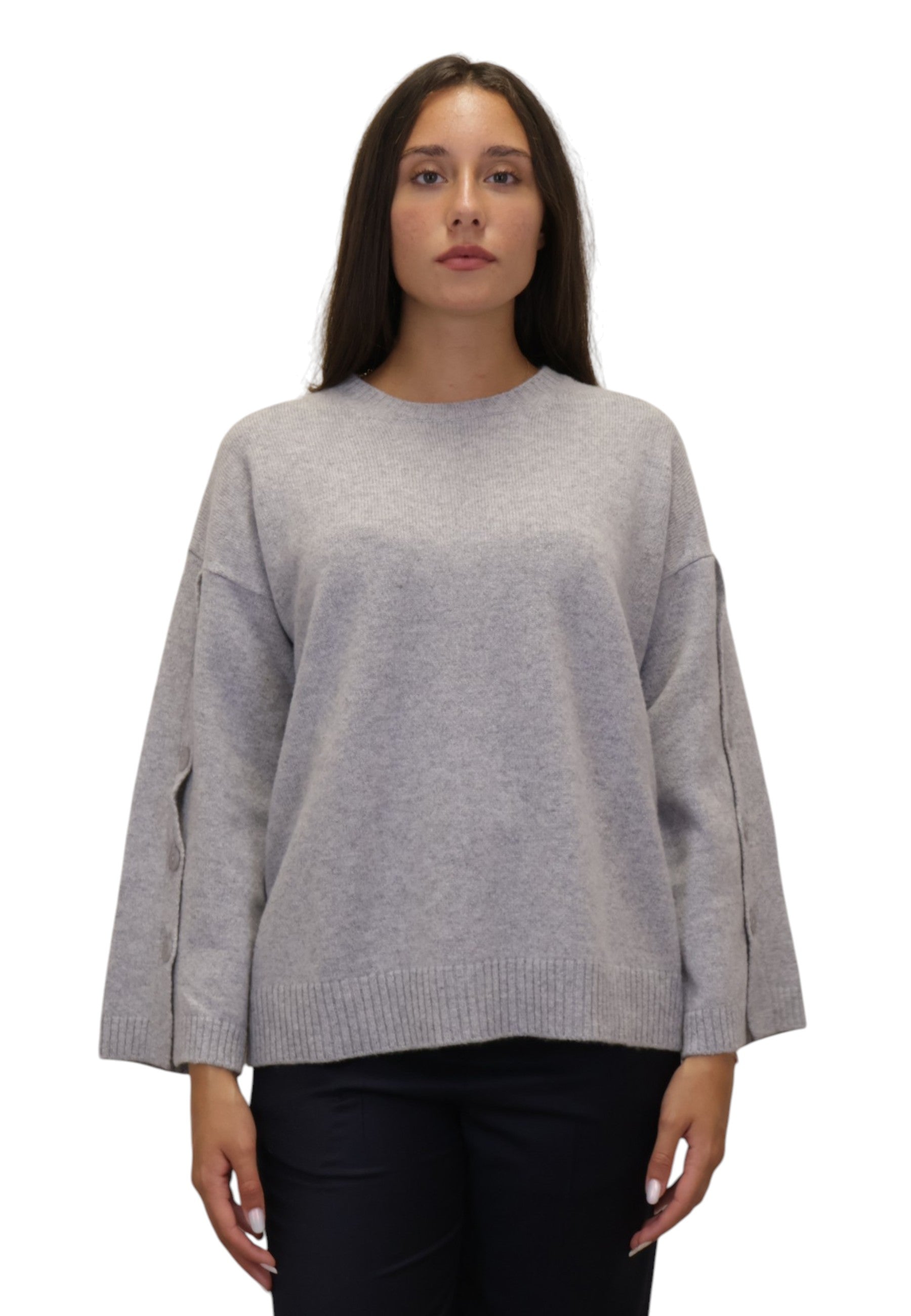 MAGLIE A GIROCOLLO Grigio Kangra