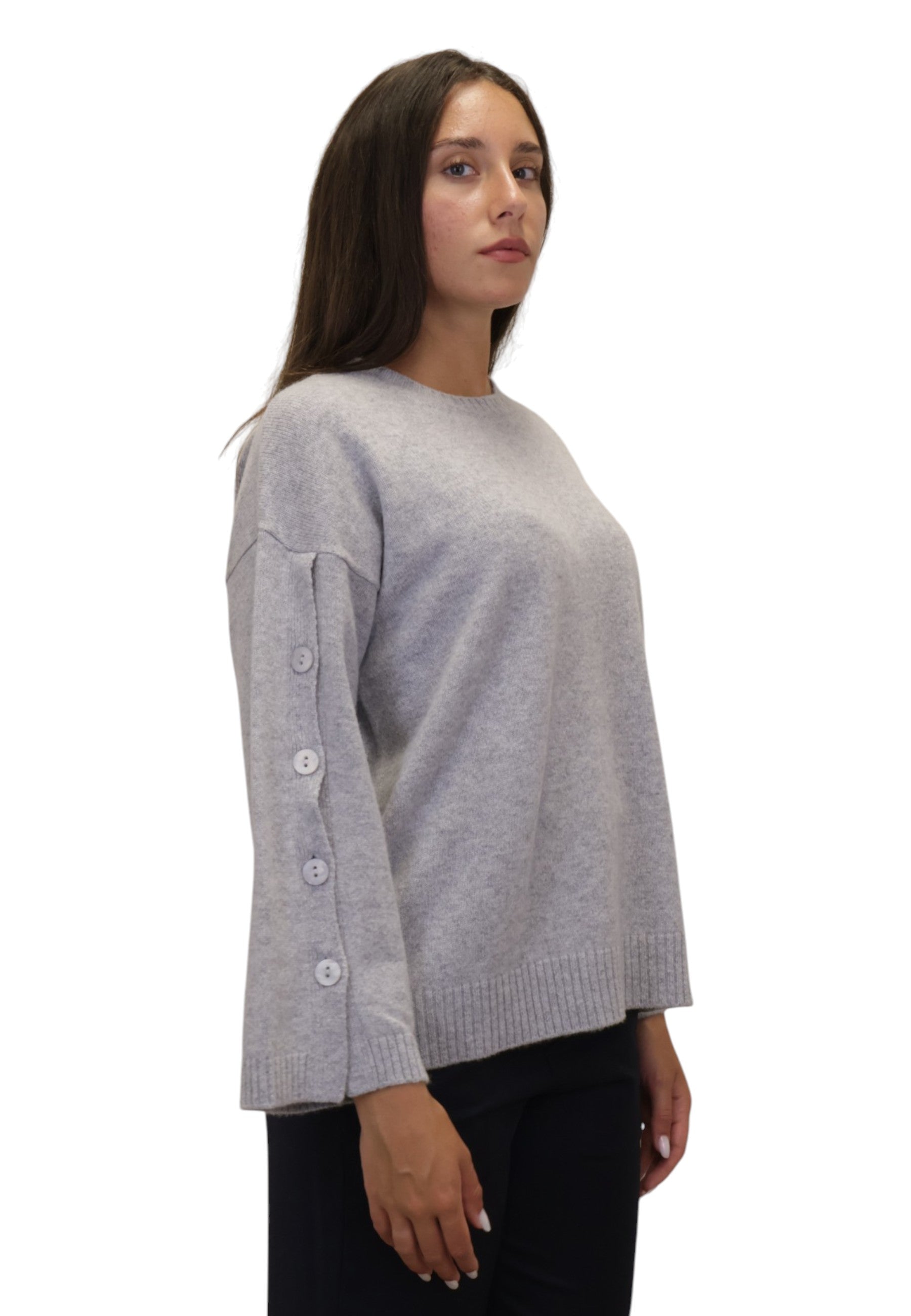 MAGLIE A GIROCOLLO Grigio Kangra