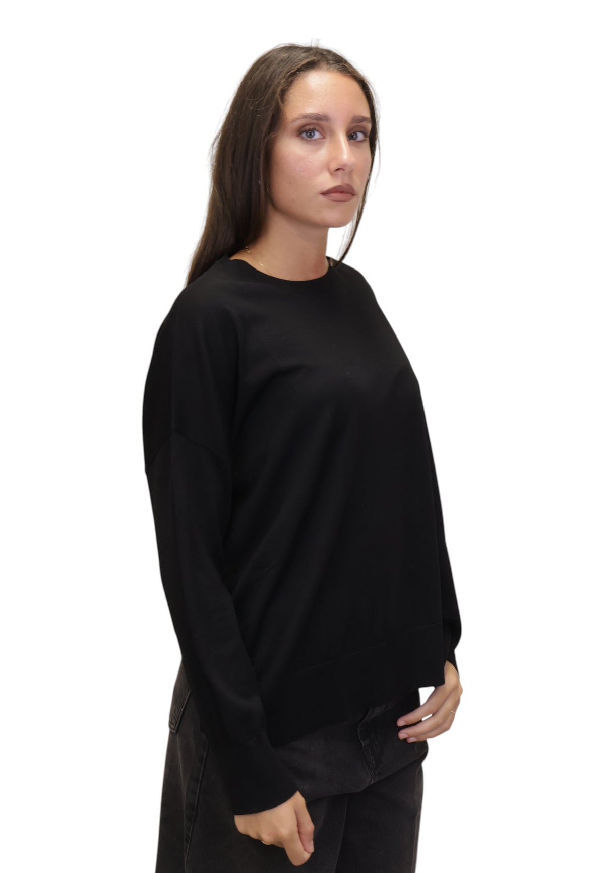 MAGLIE A GIROCOLLO Nero Kangra