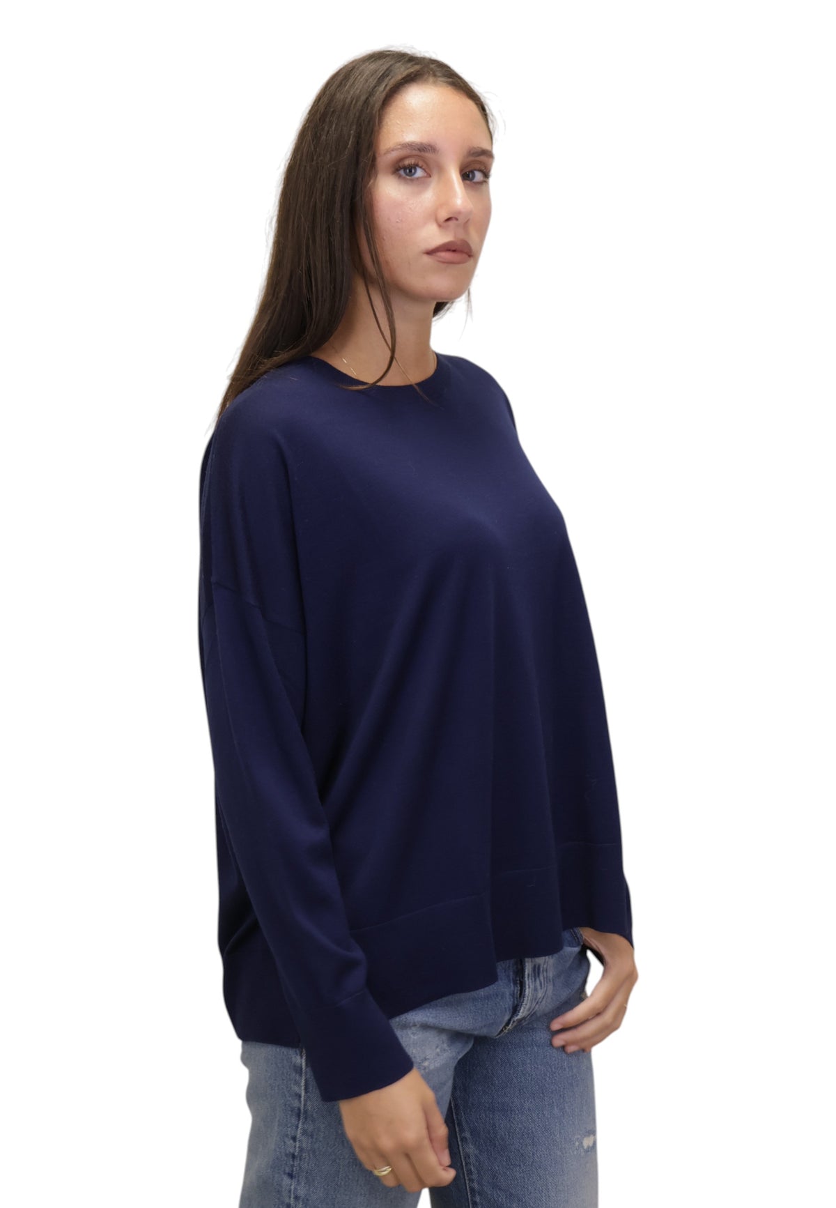 MAGLIE A GIROCOLLO Blu Kangra