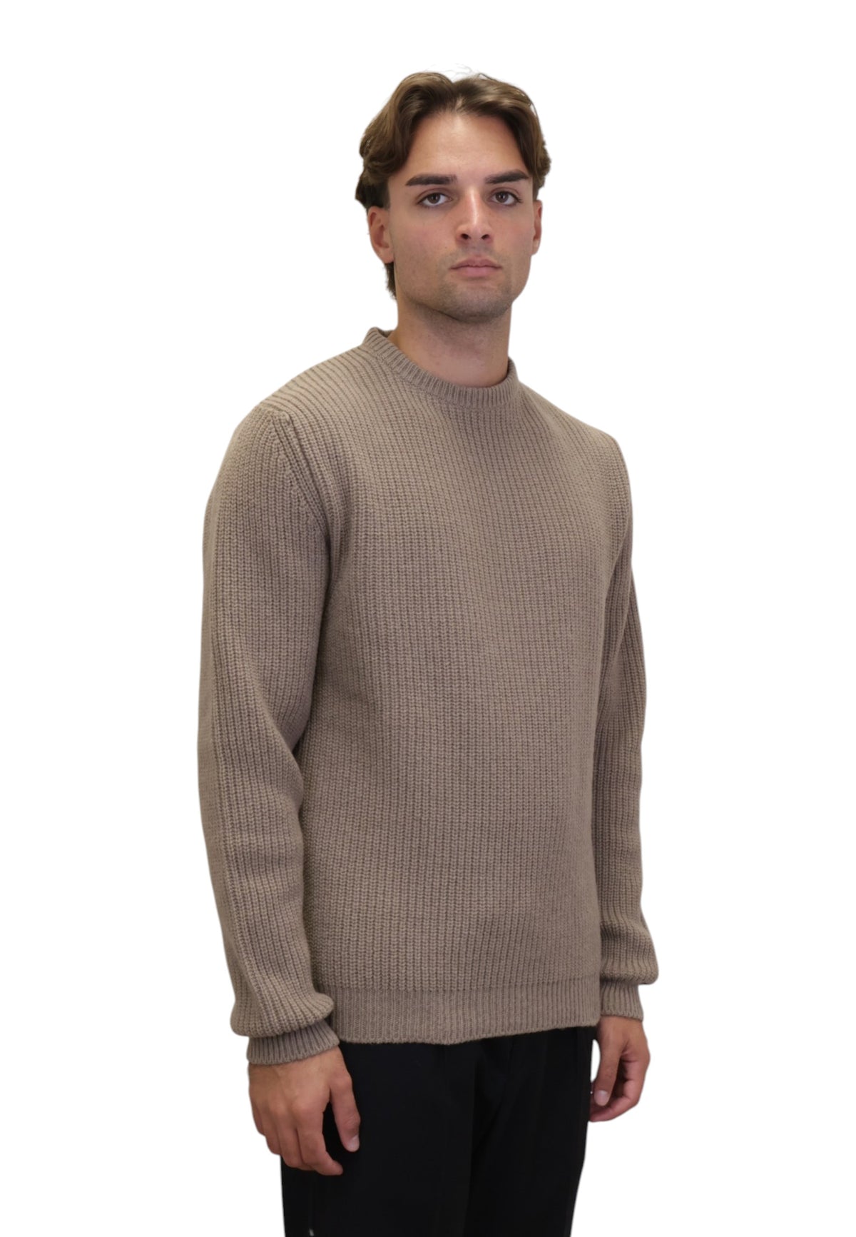 MAGLIE A GIROCOLLO Beige Daniele Fiesoli