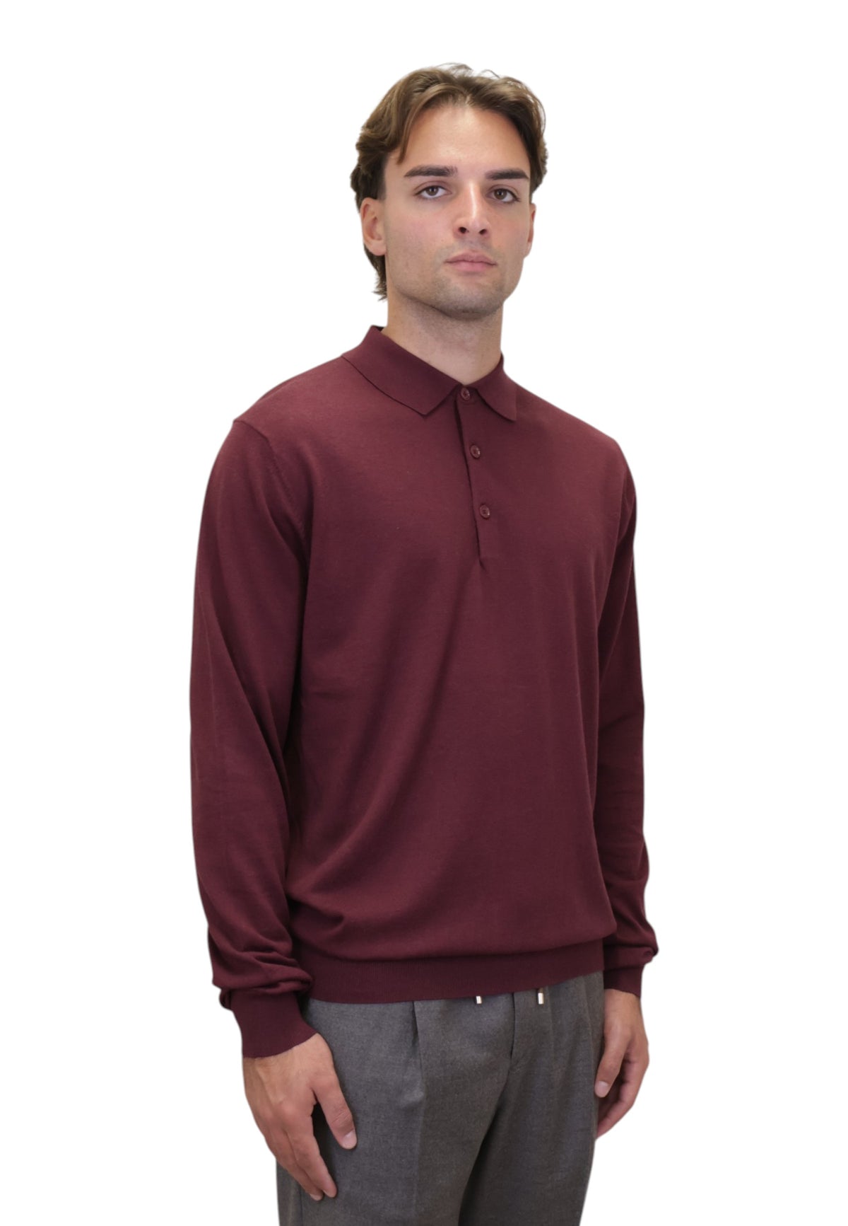 POLO A MANICA LUNGA Bordeaux People Of Shibuya