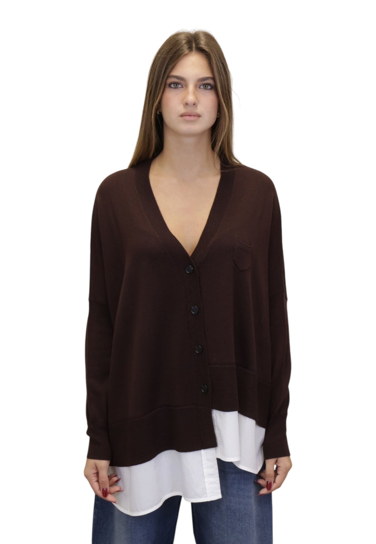 CARDIGAN Marrone Meimei J