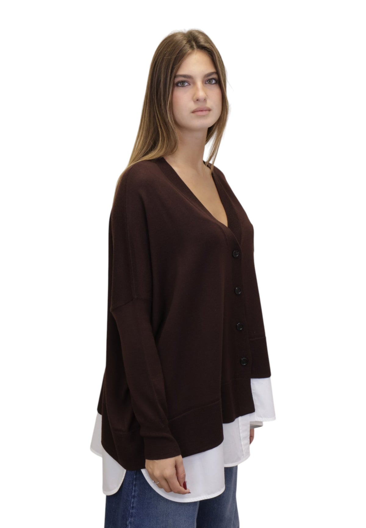 CARDIGAN Marrone Meimei J