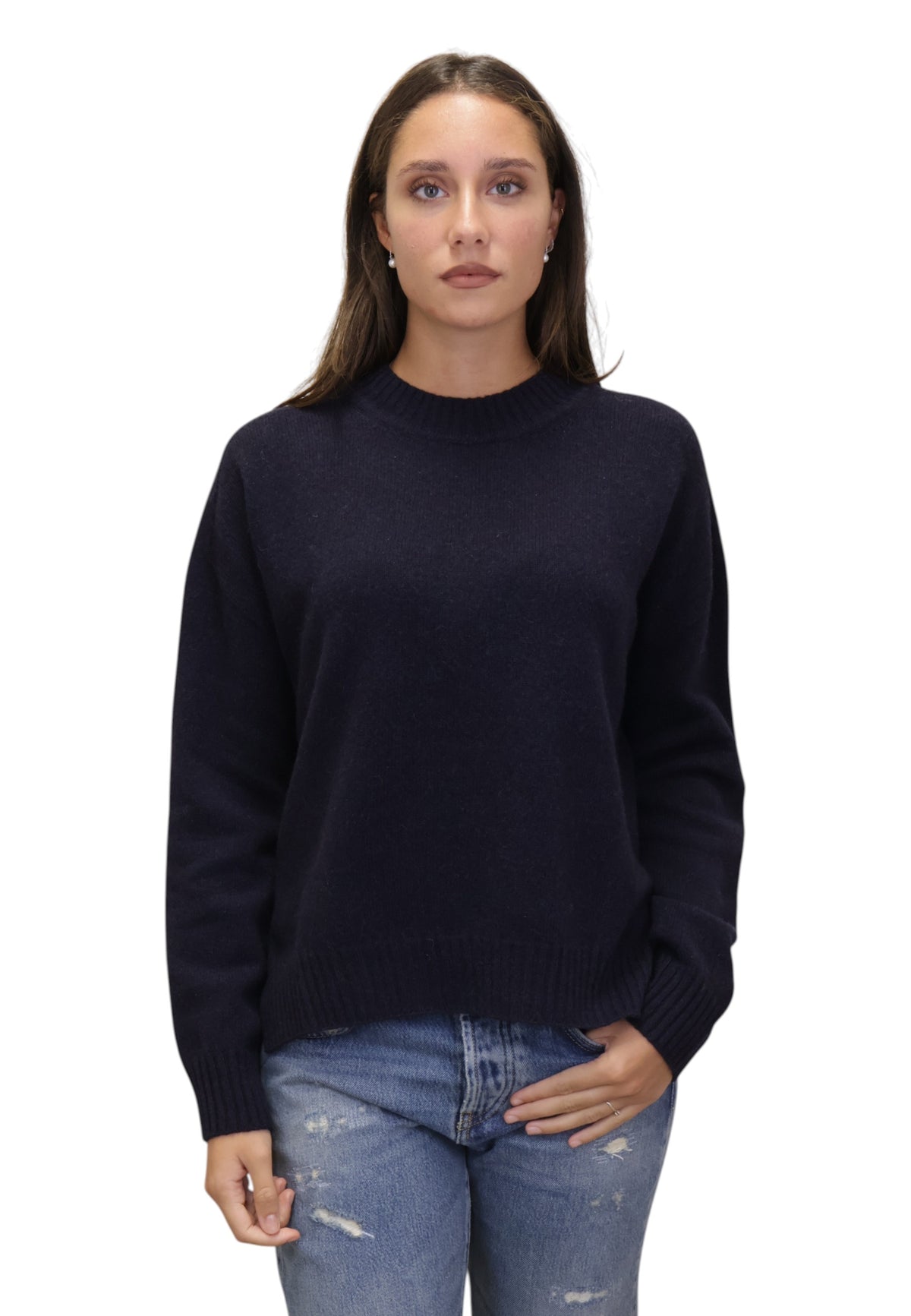 MAGLIE A GIROCOLLO Blu Liviana Conti