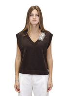 GILET Marrone Liviana Conti