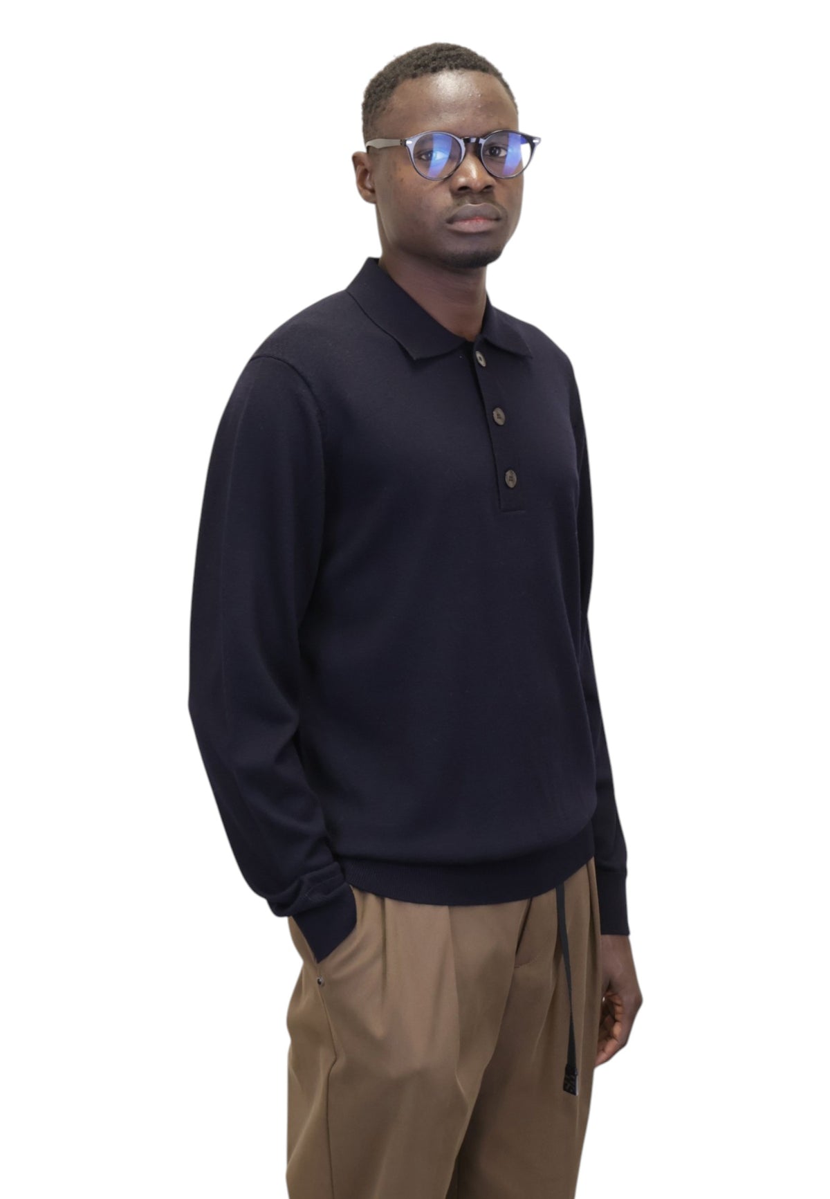 POLO A MANICA LUNGA Blu Jean Paul