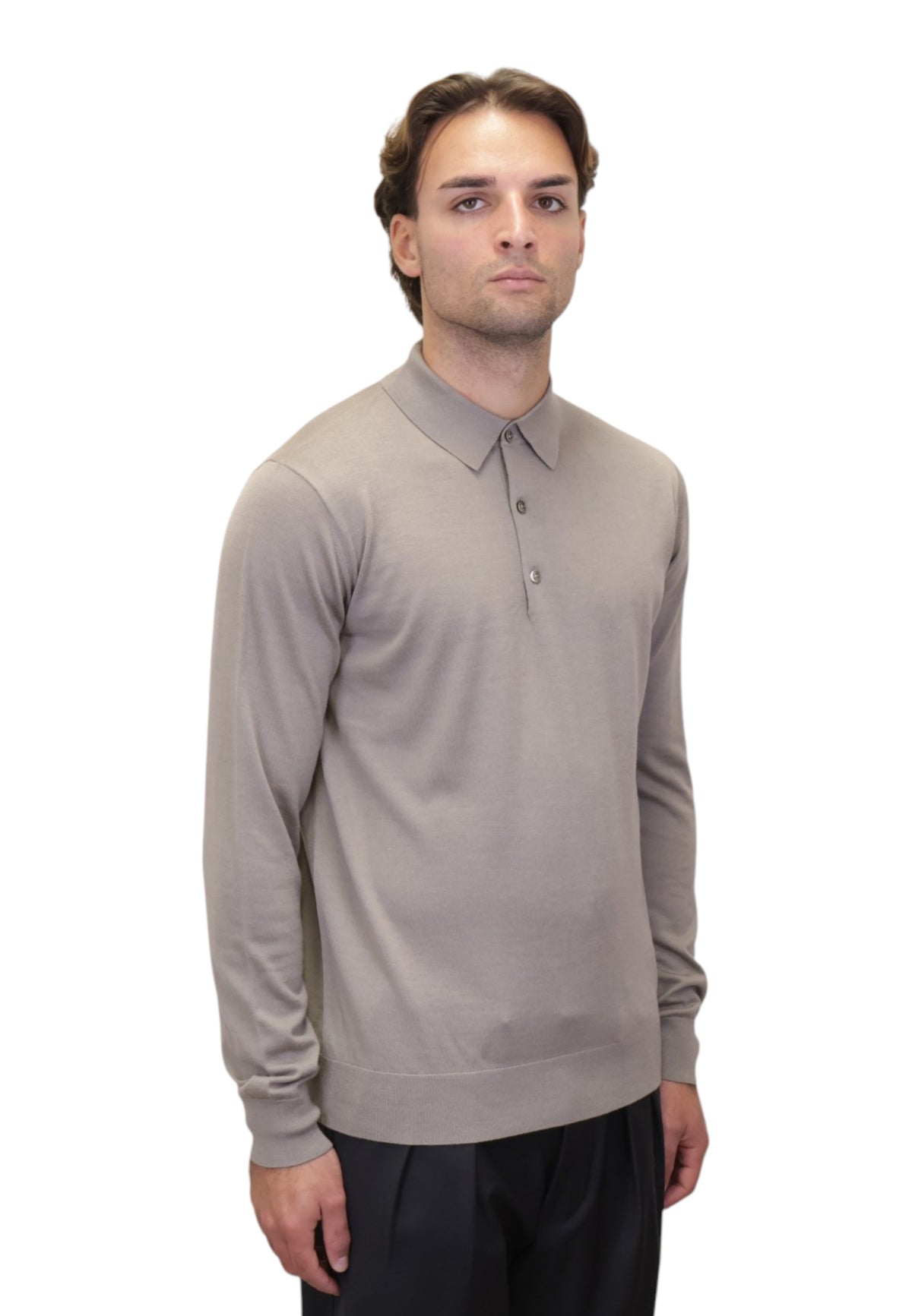 POLO A MANICA LUNGA Grigio Jean Paul