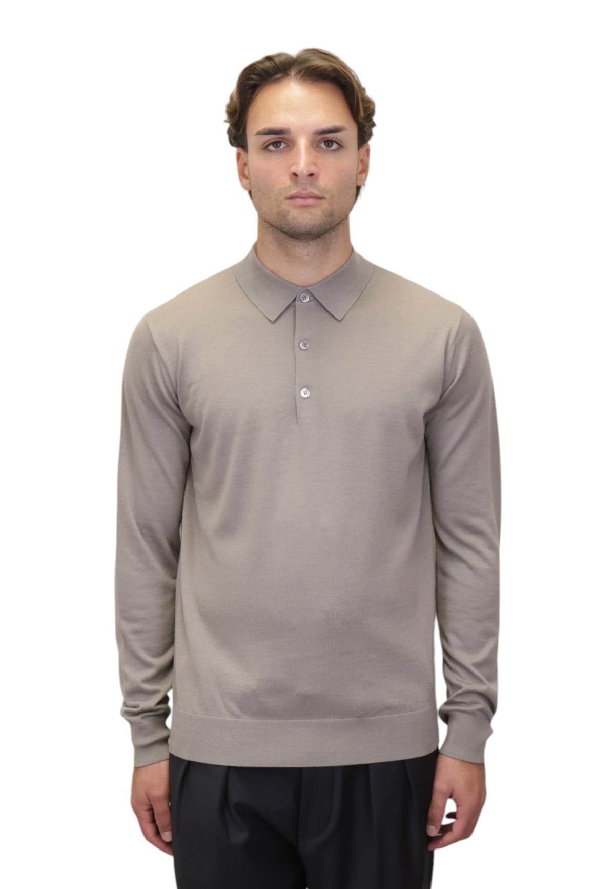 POLO A MANICA LUNGA Grigio Jean Paul