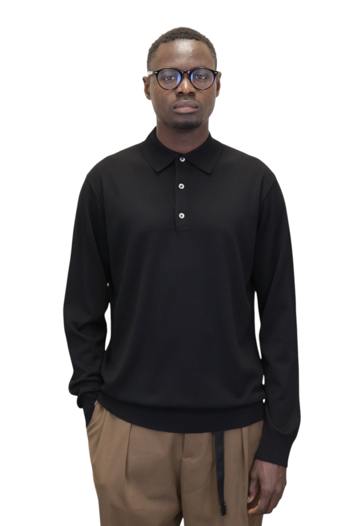 POLO A MANICA LUNGA Nero Jean Paul