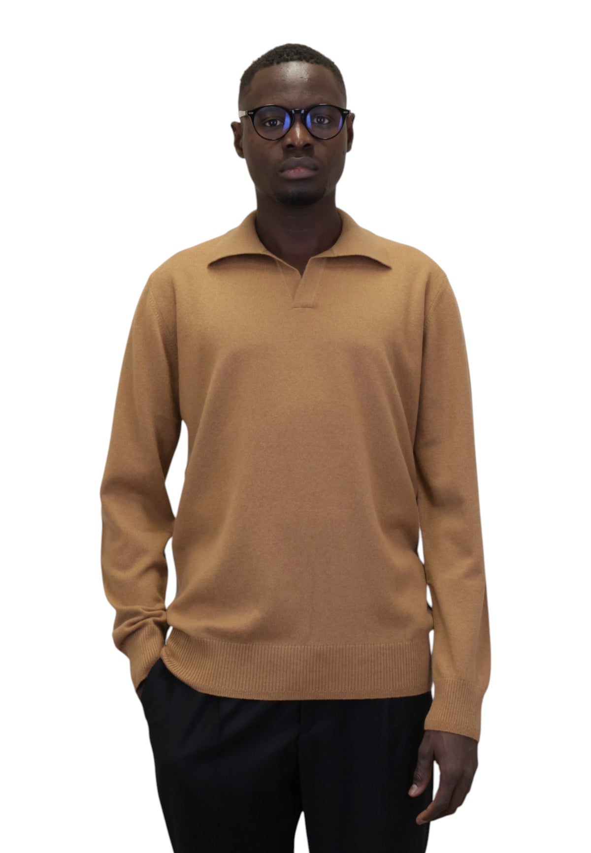 POLO A MANICA LUNGA Marrone Jean Paul