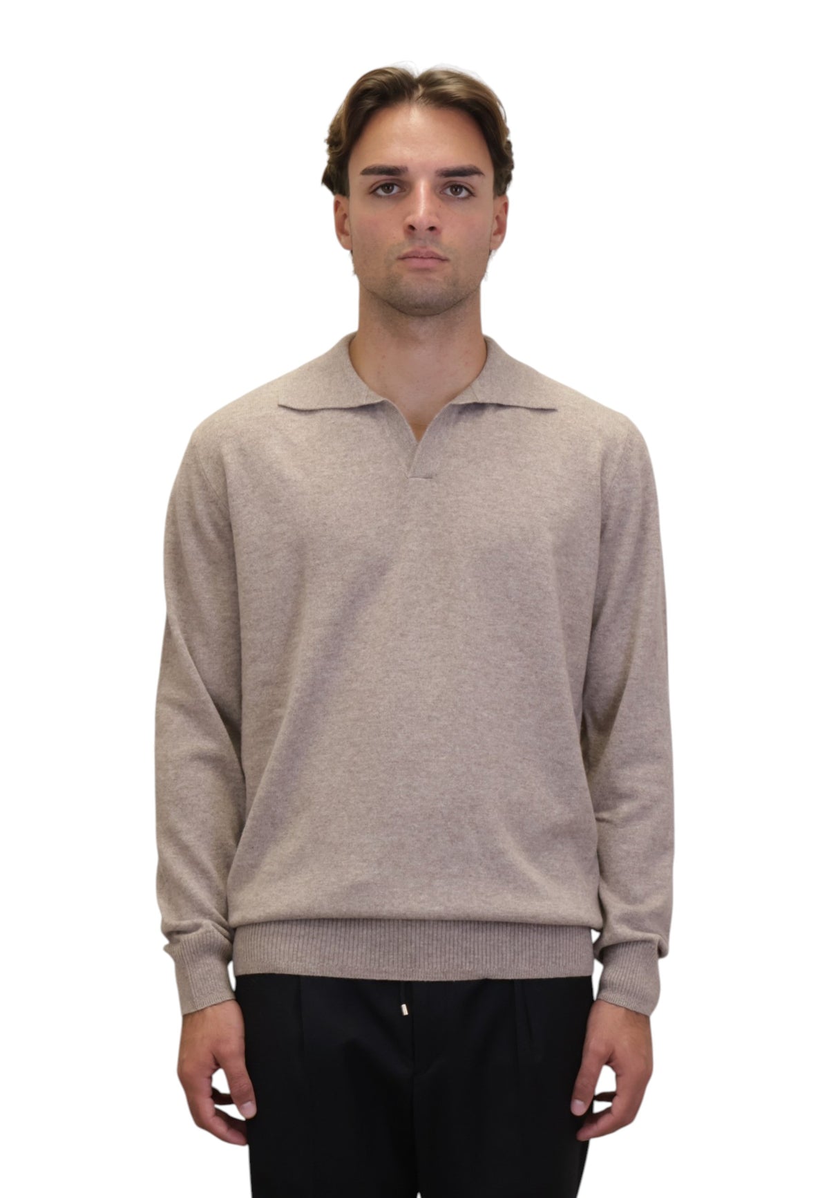 POLO A MANICA LUNGA Beige Jean Paul