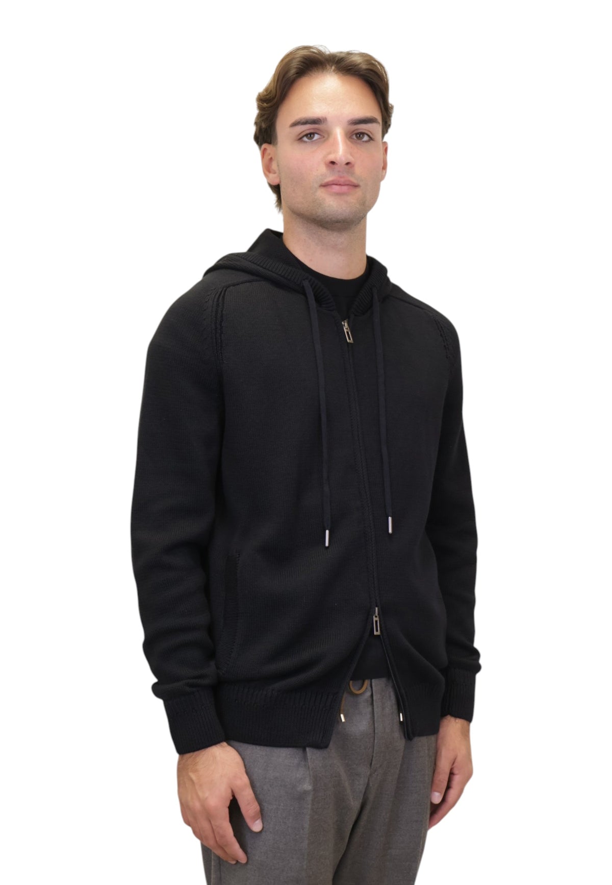 MAGLIE CON CAPPUCCIO Nero Jean Paul