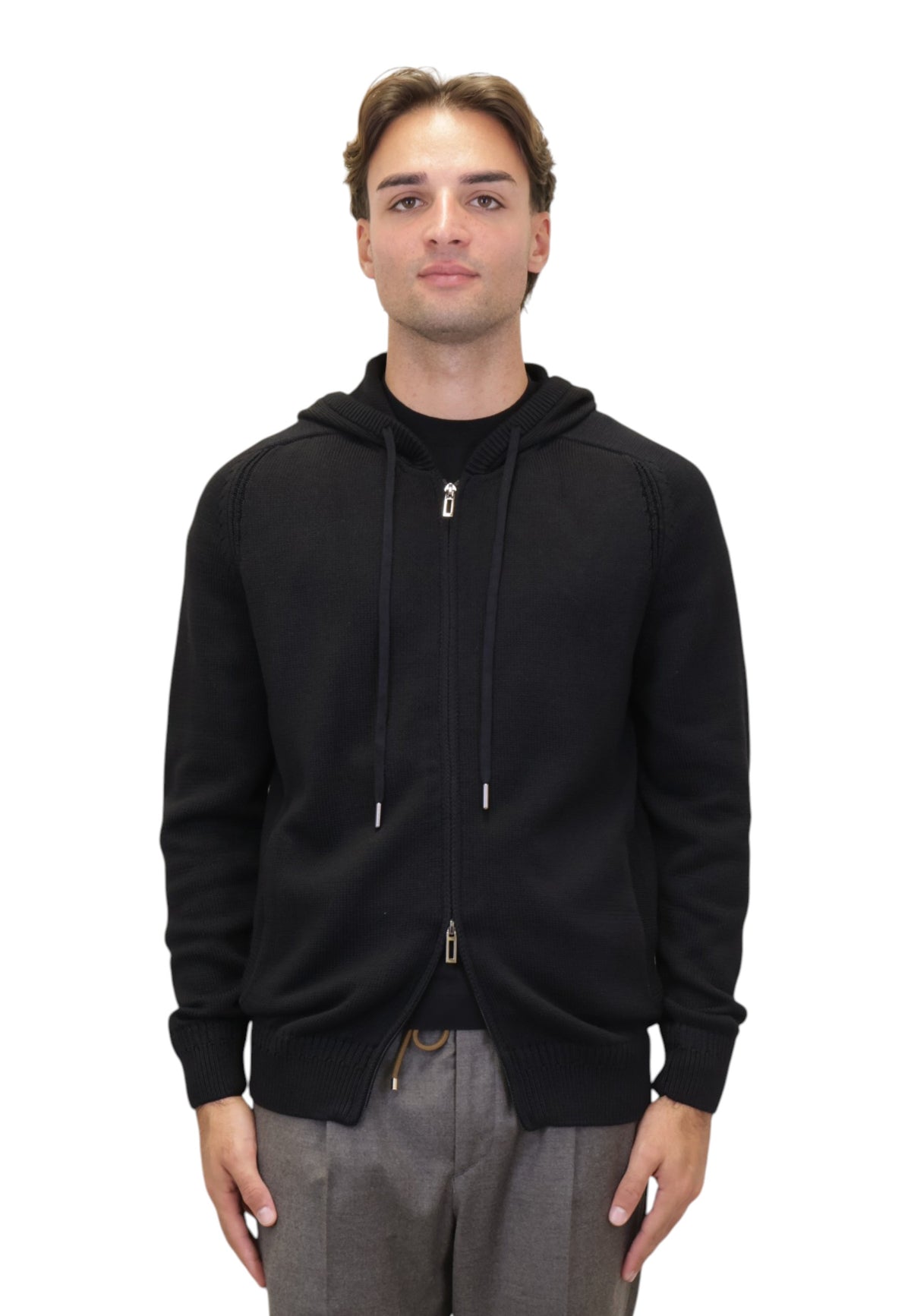 MAGLIE CON CAPPUCCIO Nero Jean Paul
