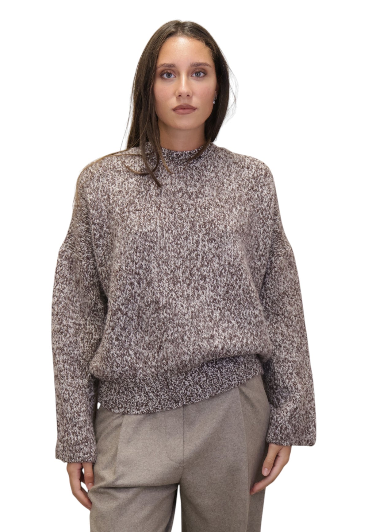 MAGLIE A GIROCOLLO Marrone Solotre