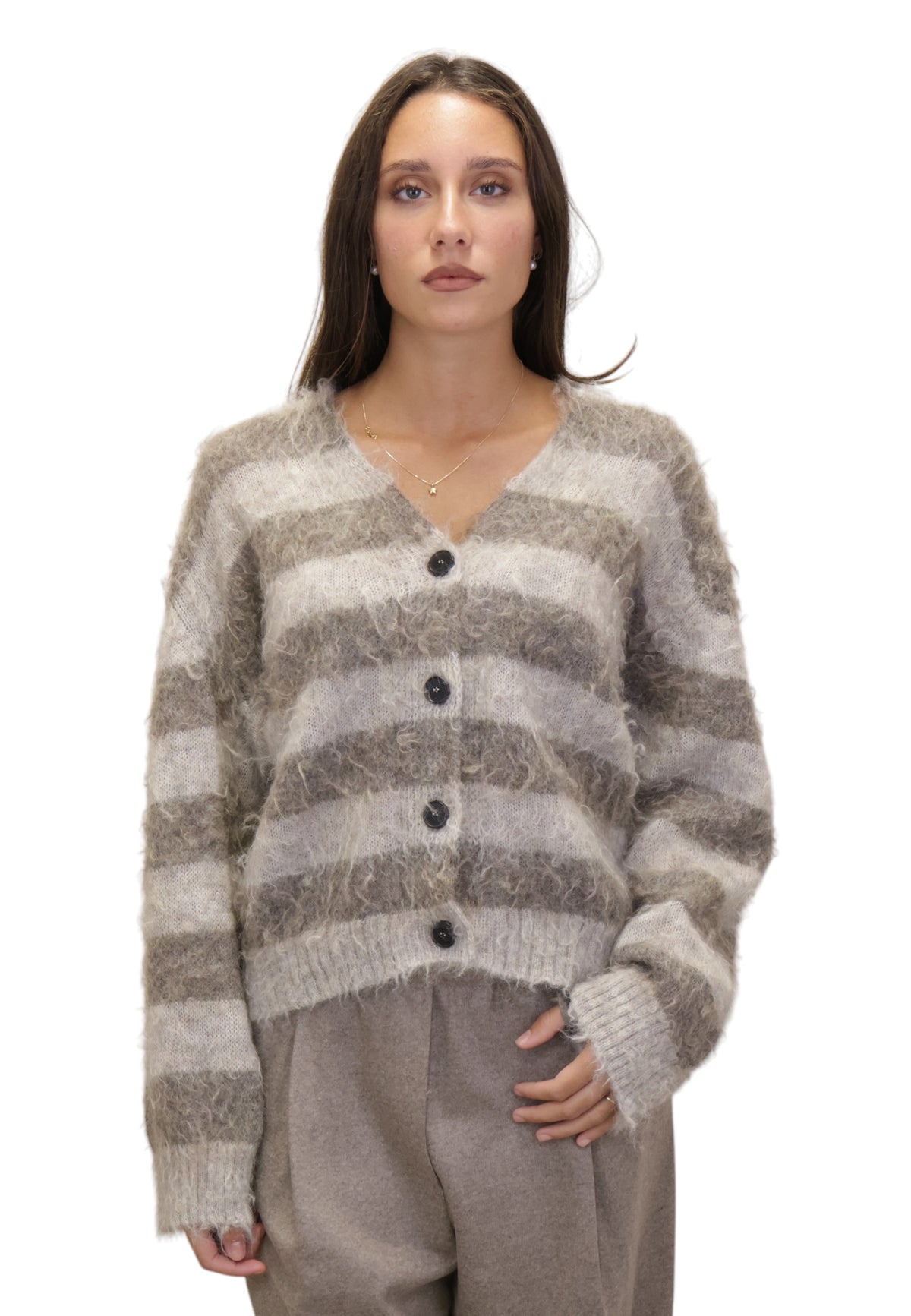 CARDIGAN Fango Solotre