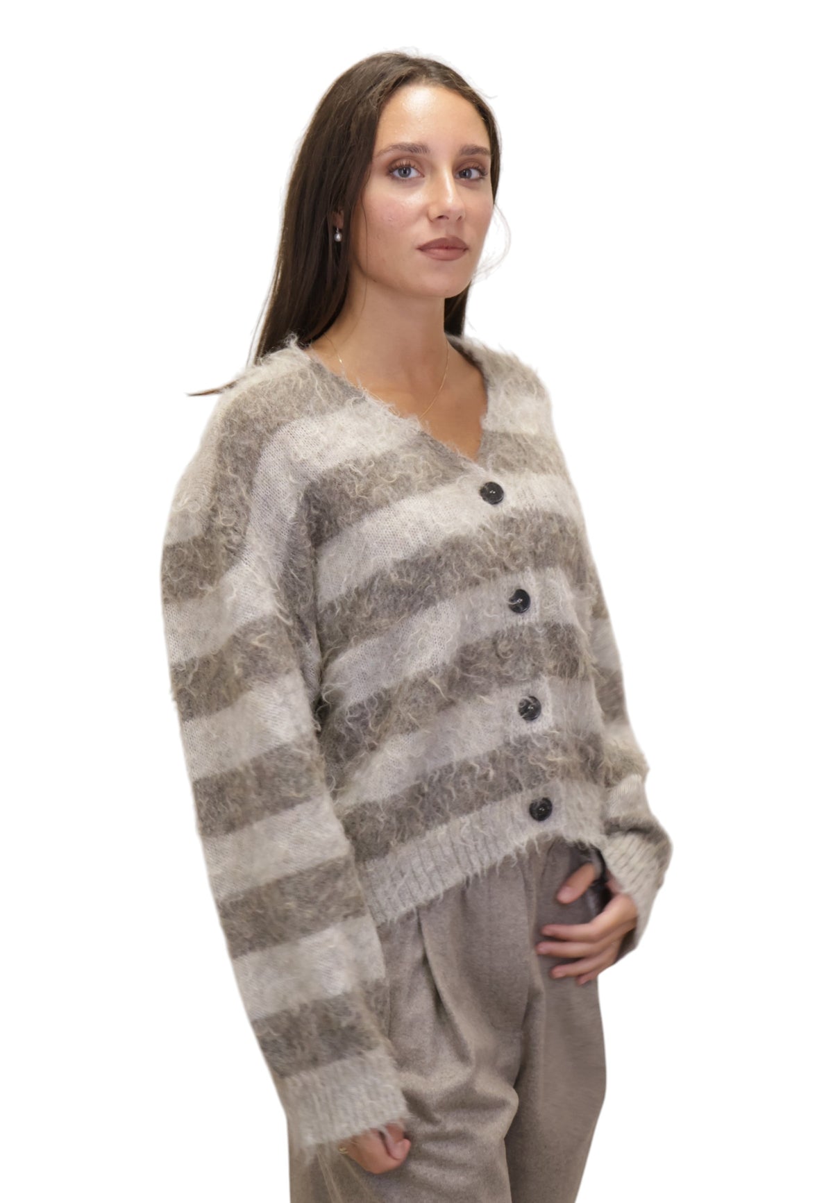 CARDIGAN Fango Solotre