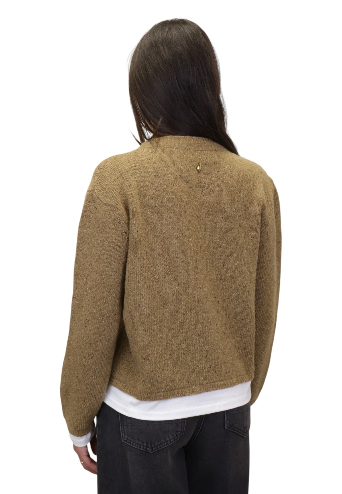 MAGLIE A V Beige Solotre