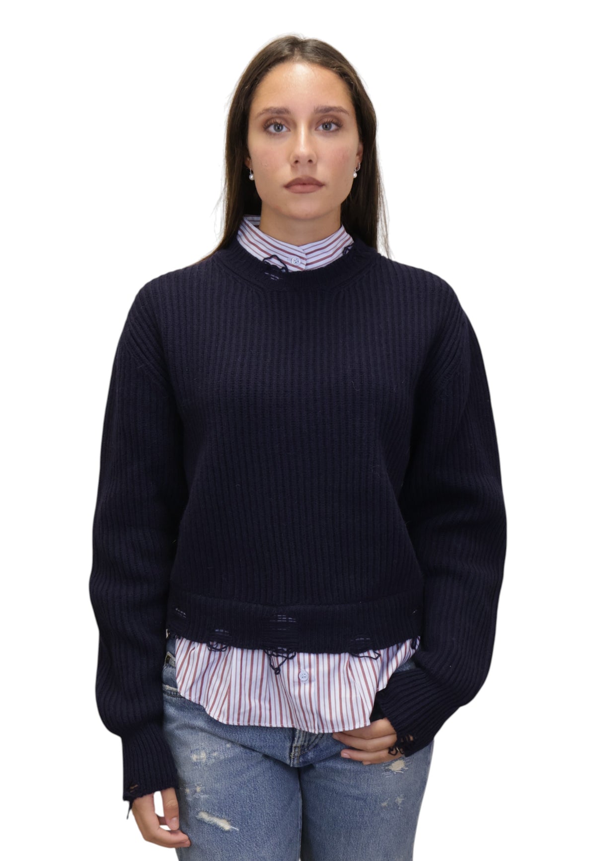 MAGLIE A GIROCOLLO Blu Solotre