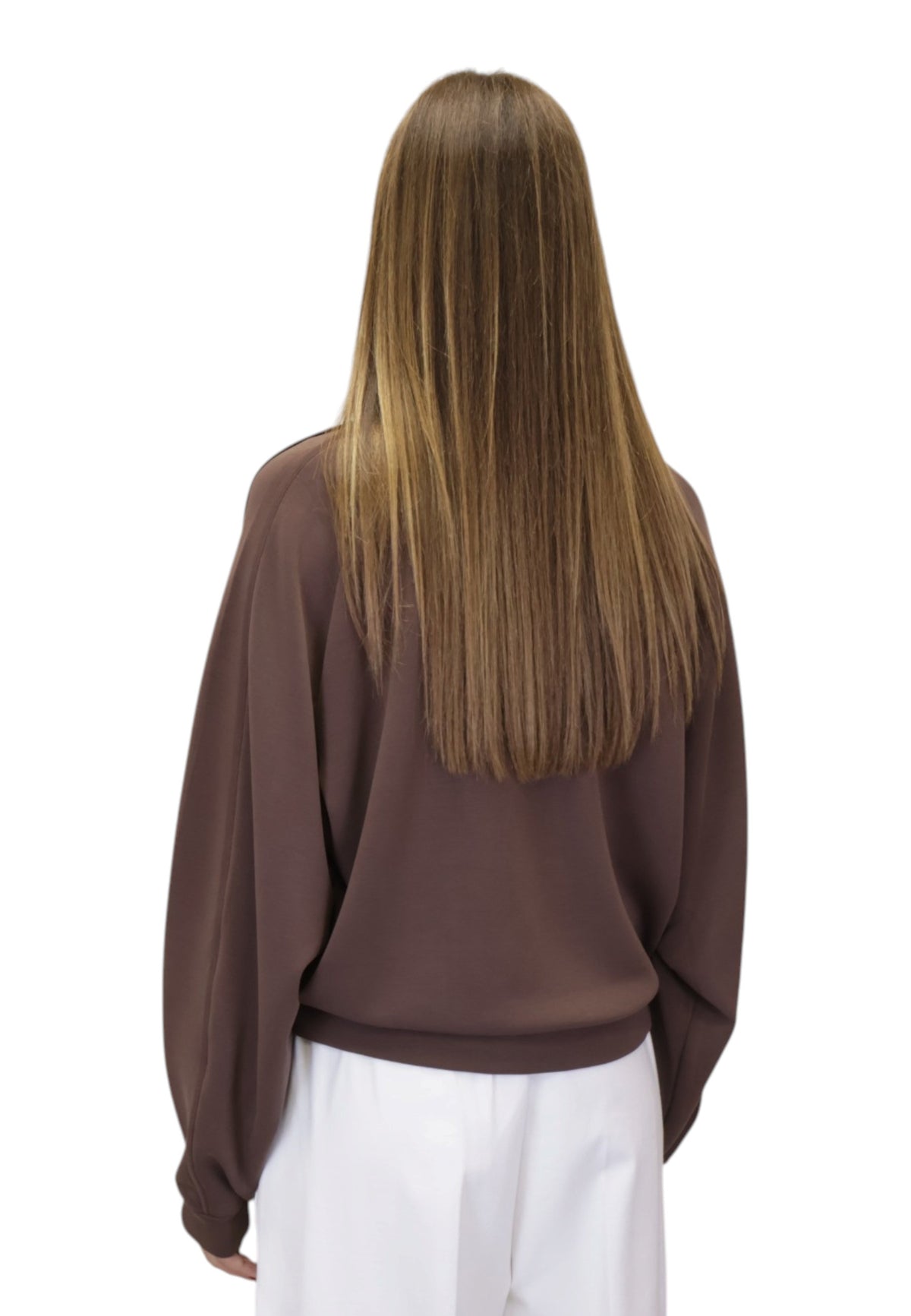 FELPE CON ZIP Marrone Woc