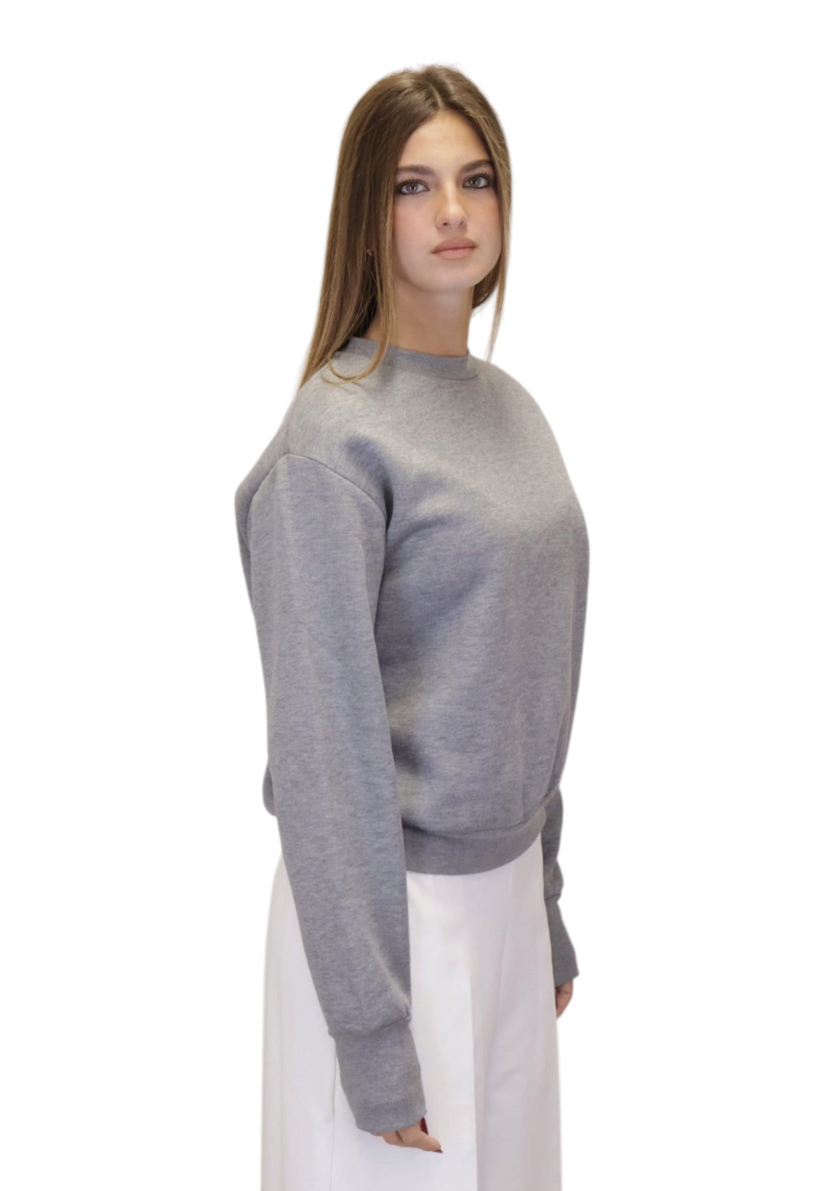 FELPE A GIROCOLLO Grigio Woc