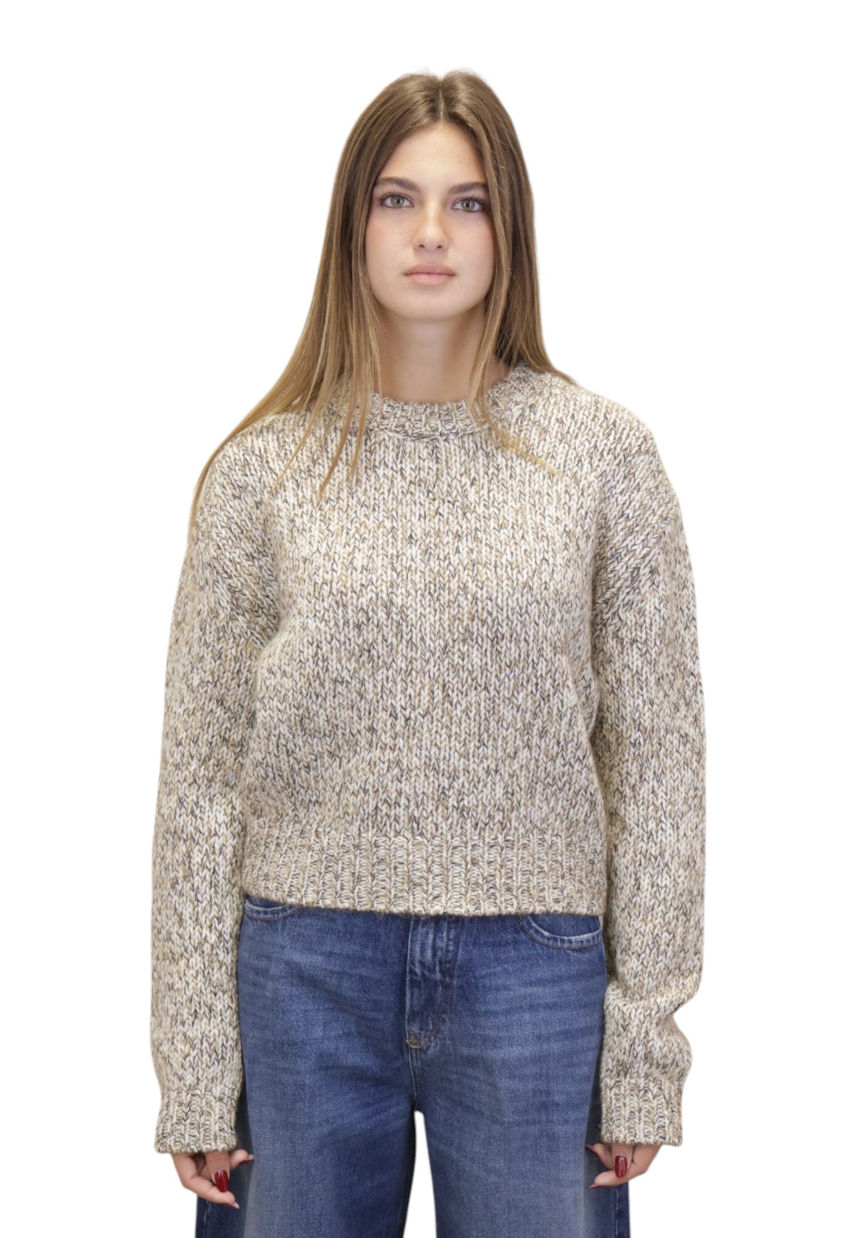 MAGLIE A GIROCOLLO Beige Daniele Fiesoli Collezione N_ø1
