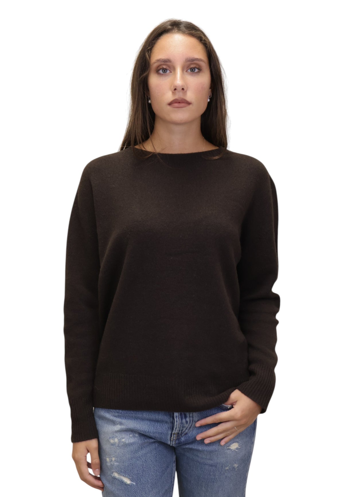 MAGLIE A GIROCOLLO Marrone Daniele Fiesoli Collezione N_ø1