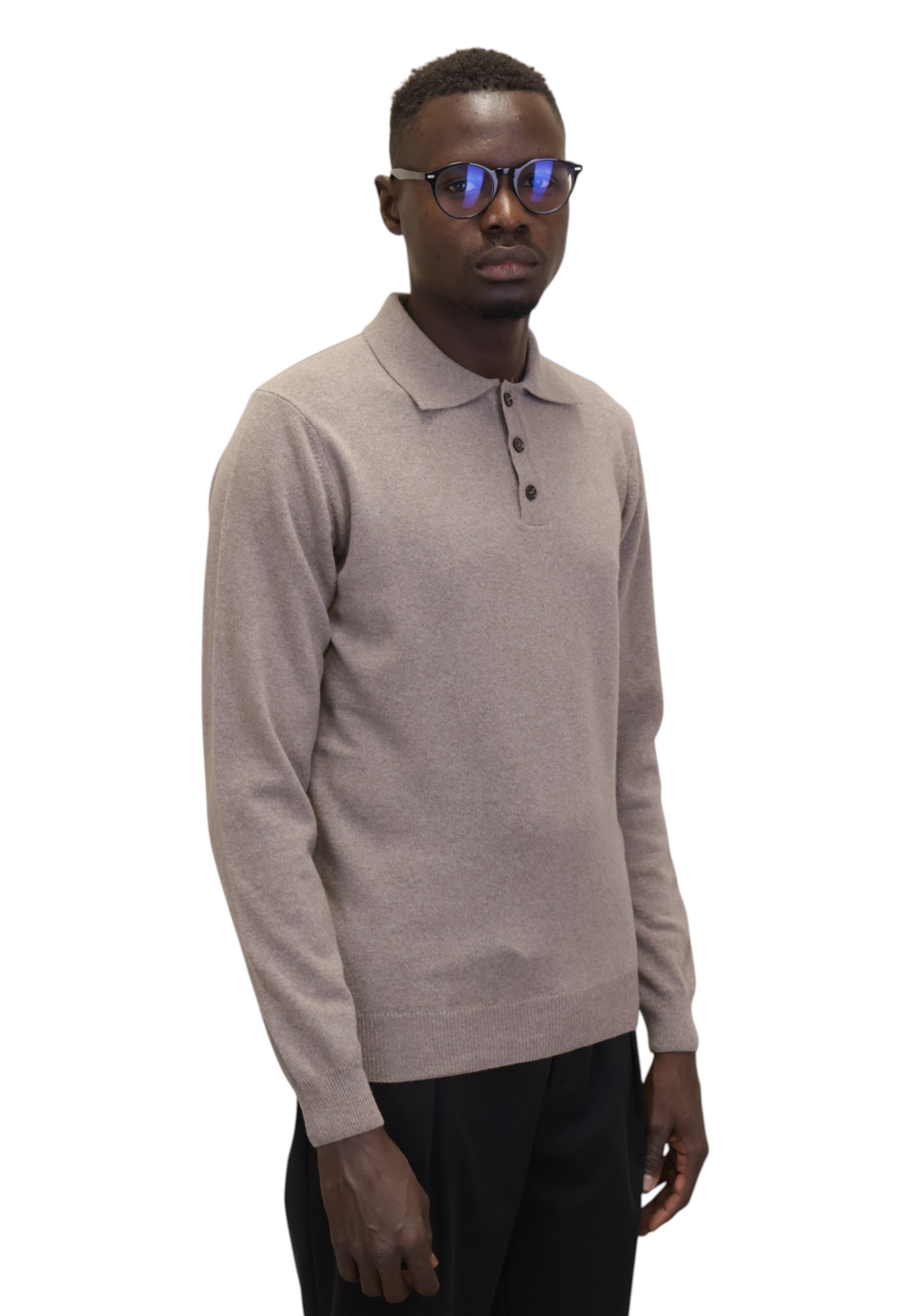 POLO A MANICA LUNGA Beige Della Spiga