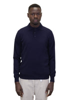 POLO A MANICA LUNGA Blu Della Spiga