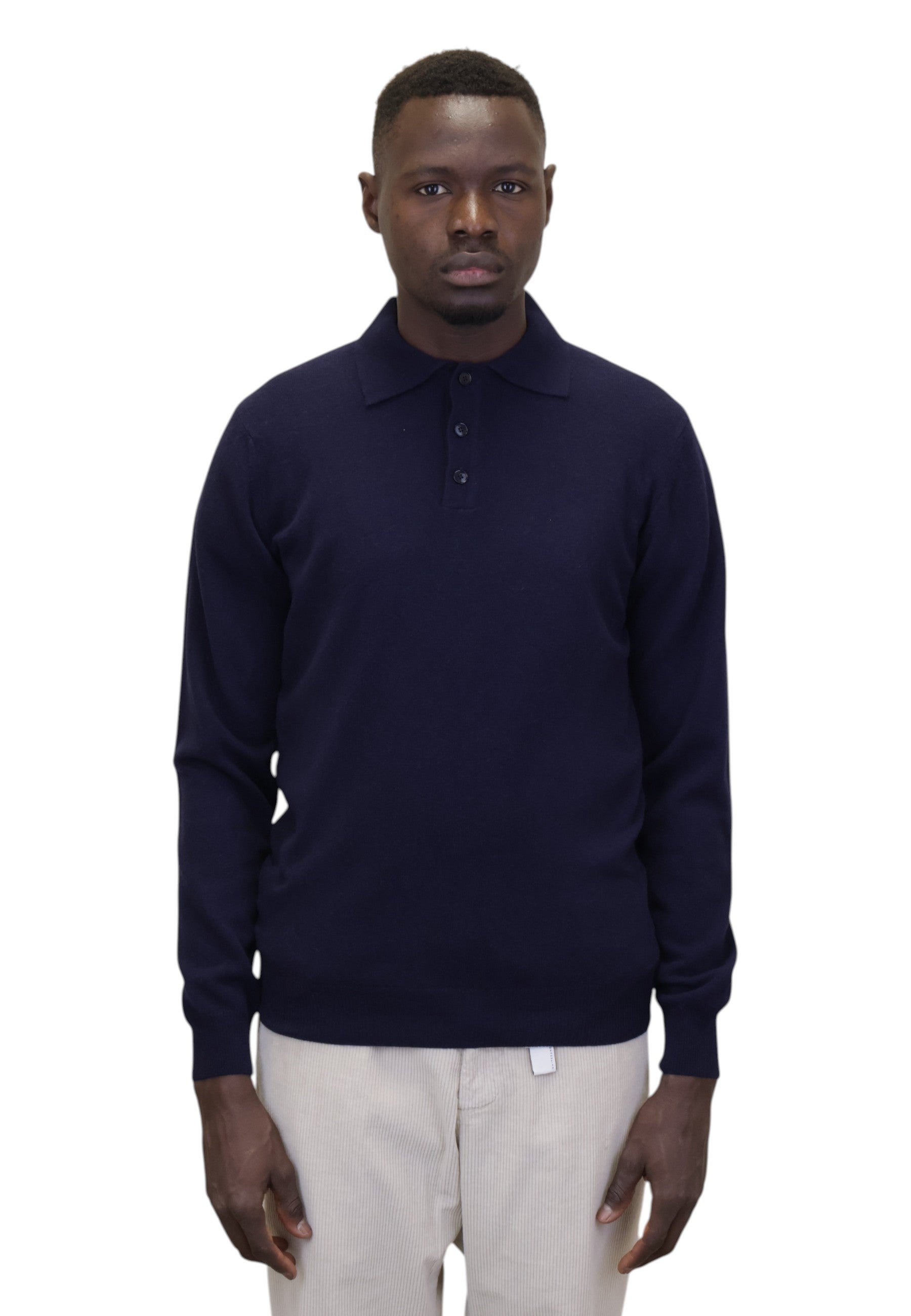 POLO A MANICA LUNGA Blu Della Spiga