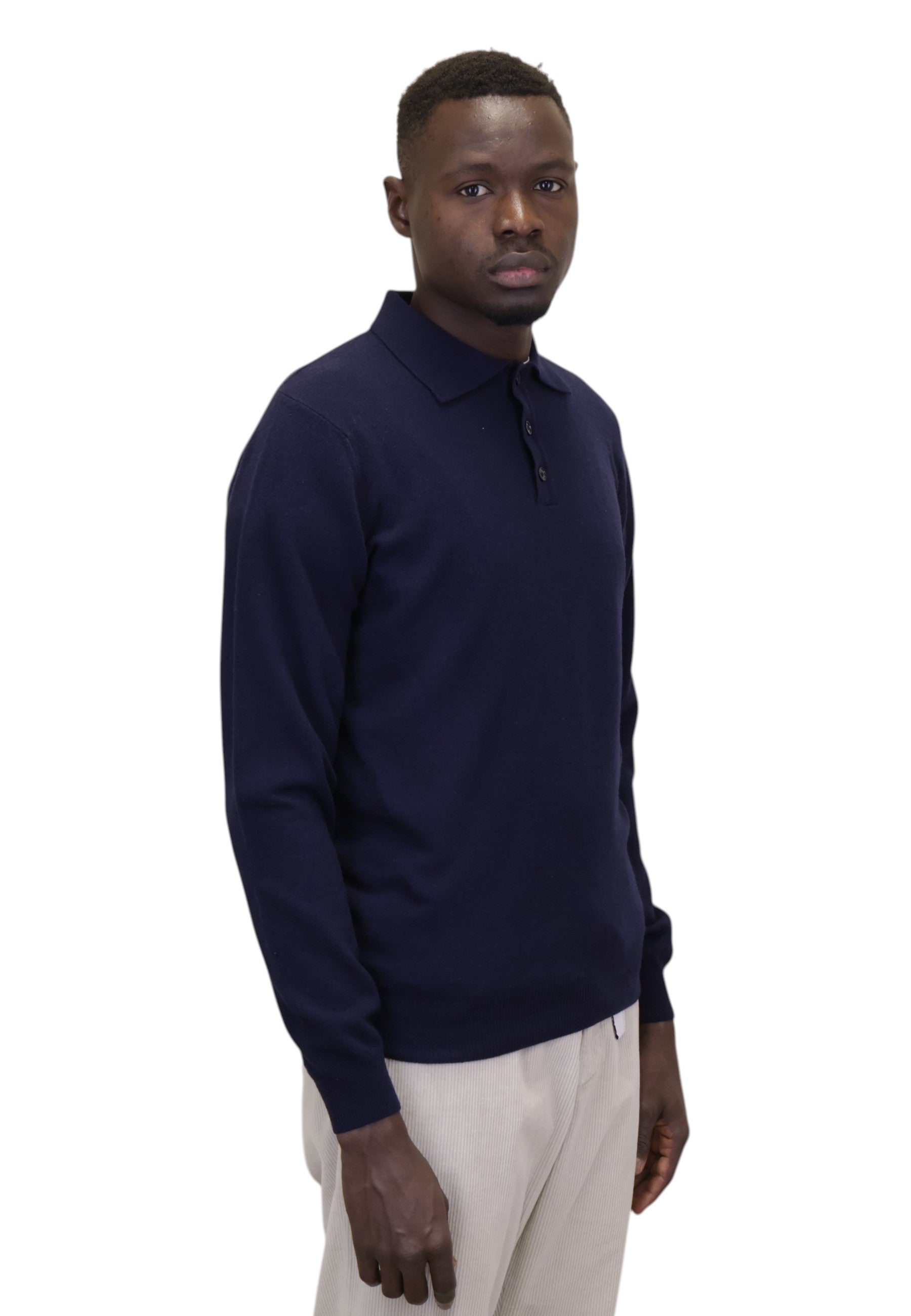 POLO A MANICA LUNGA Blu Della Spiga