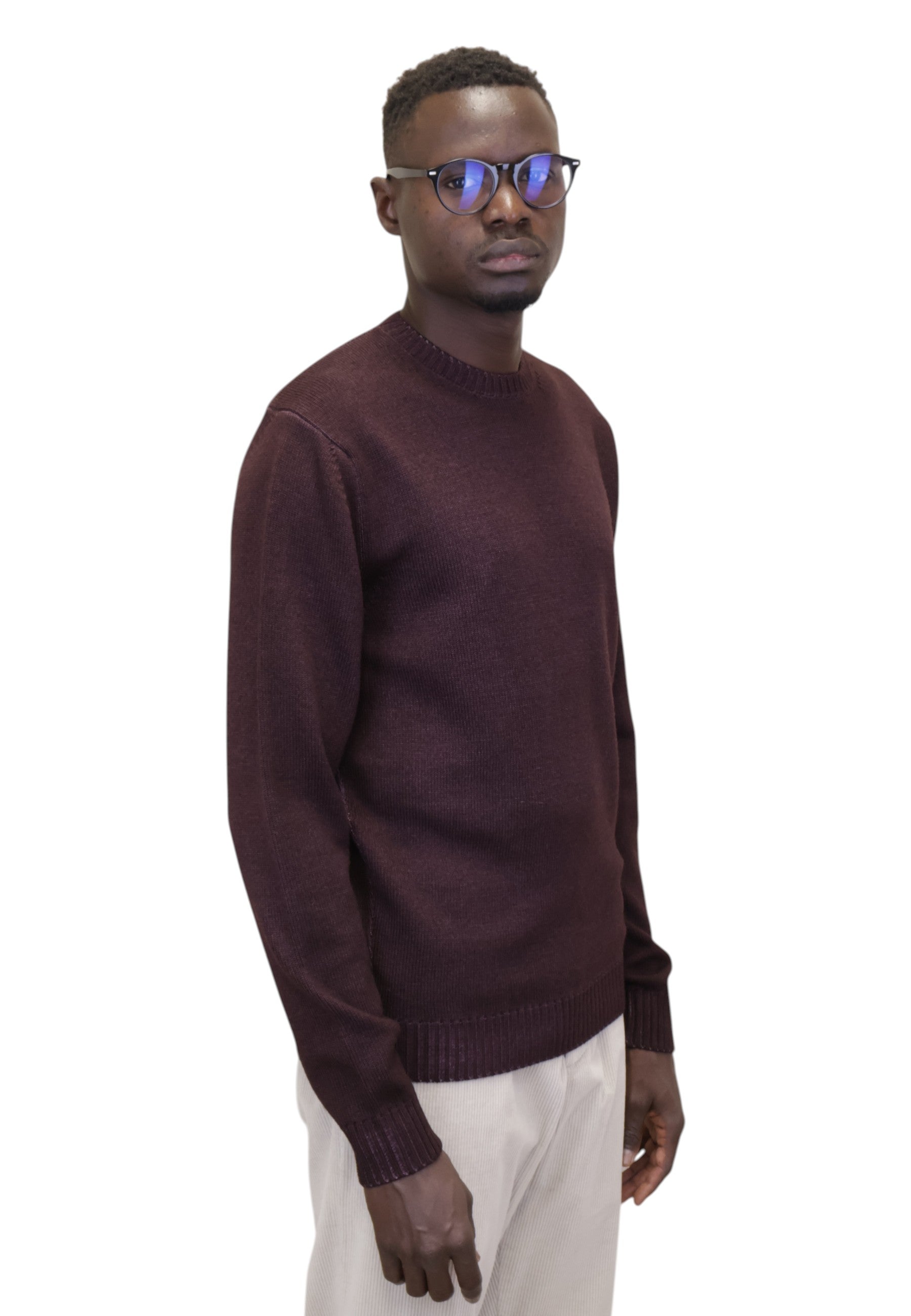 MAGLIE A GIROCOLLO Bordeaux Della Spiga