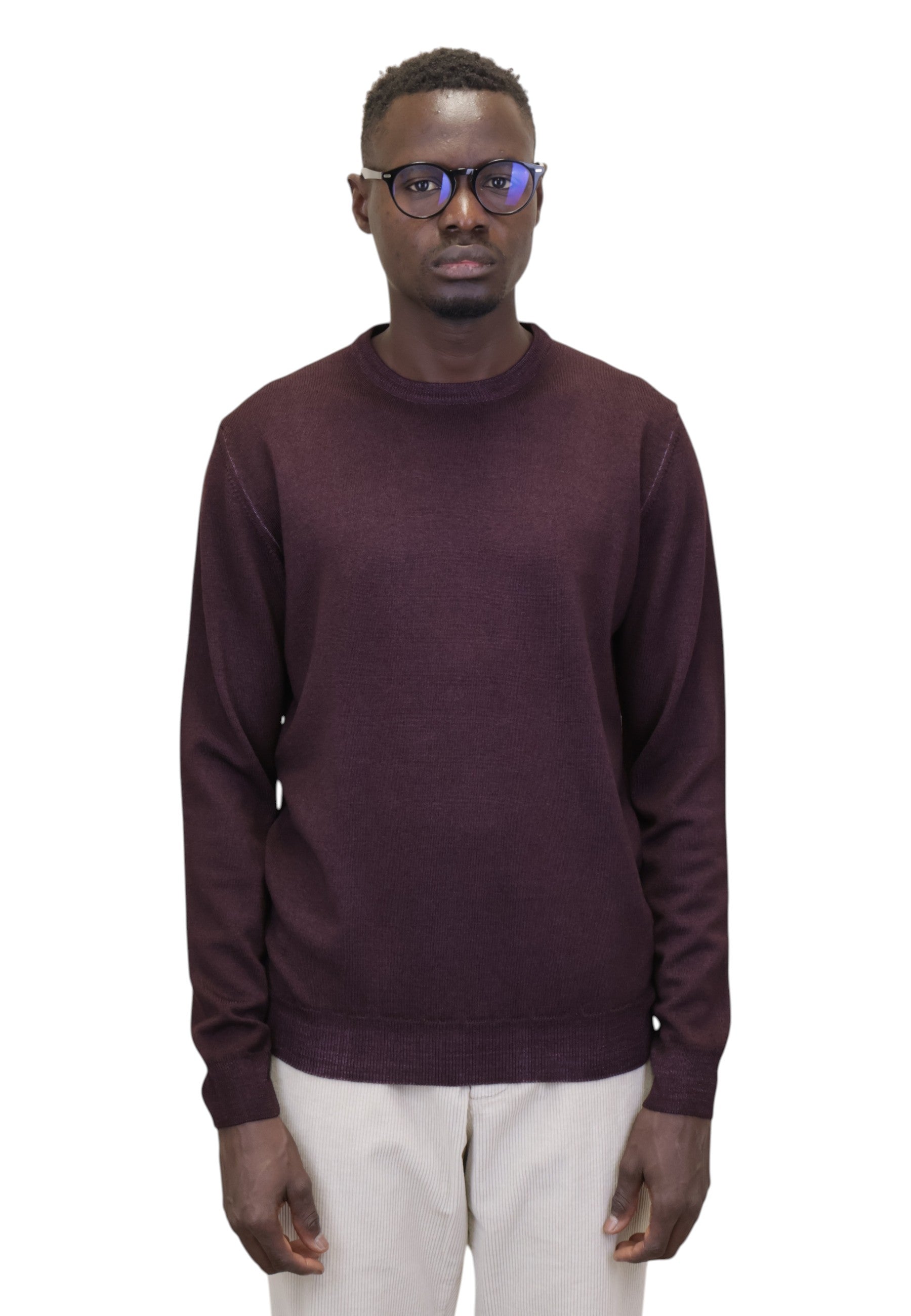 MAGLIE A GIROCOLLO Bordeaux Della Spiga