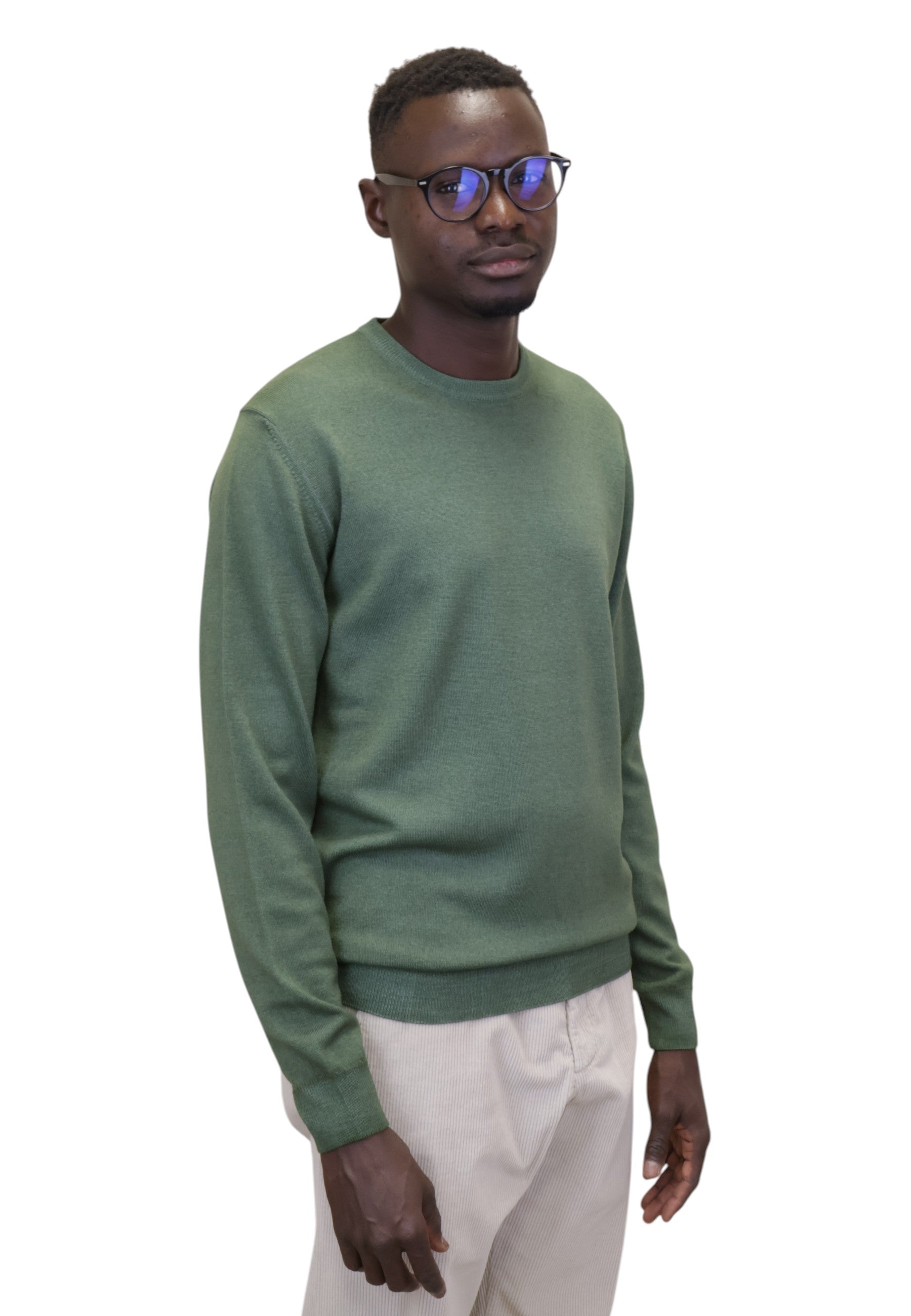 MAGLIE A GIROCOLLO Verde Della Spiga