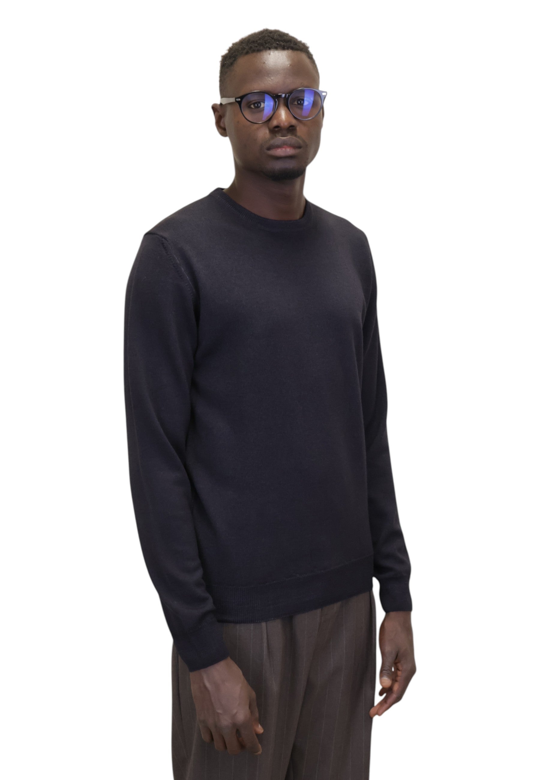 MAGLIE A GIROCOLLO Nero Della Spiga