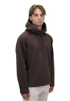 FELPE CON CAPPUCCIO Marrone Woc