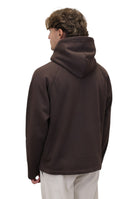 FELPE CON CAPPUCCIO Marrone Woc