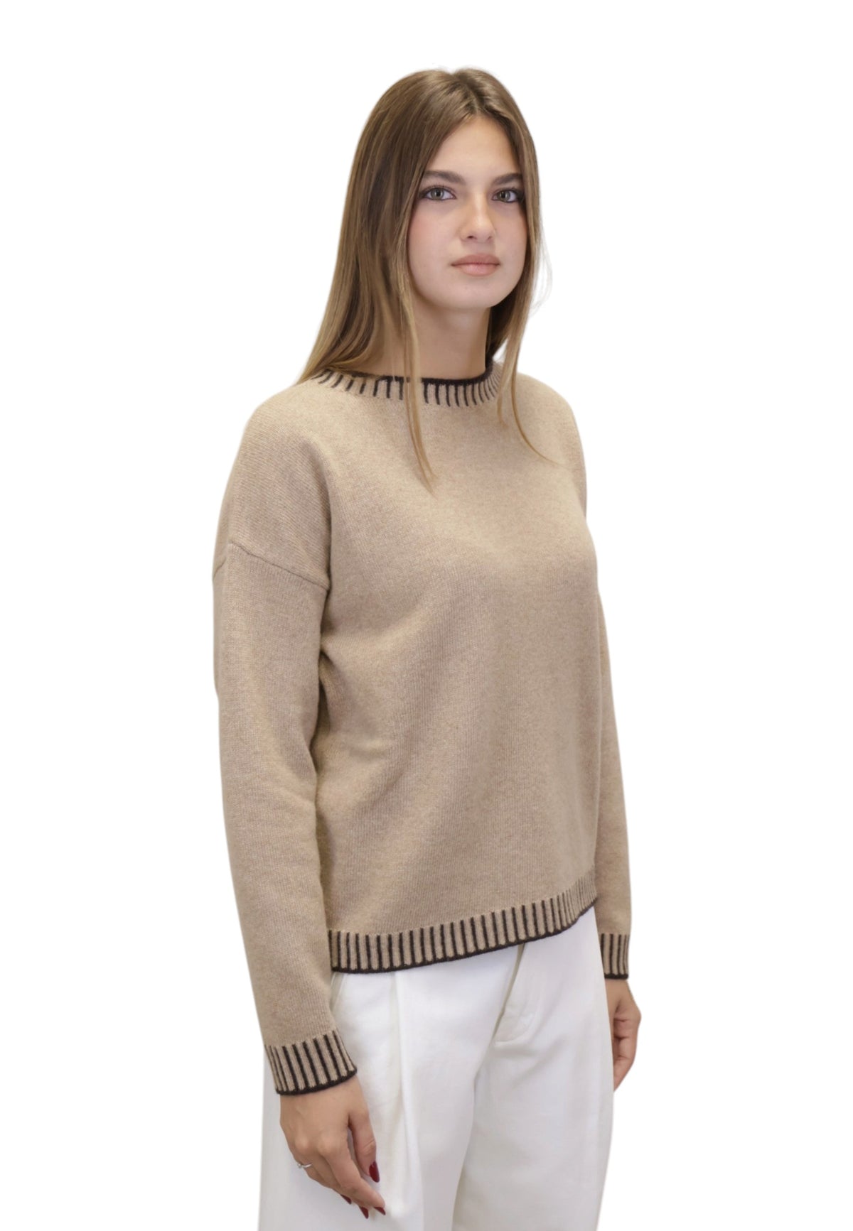 MAGLIE A GIROCOLLO Beige Hekla & Co