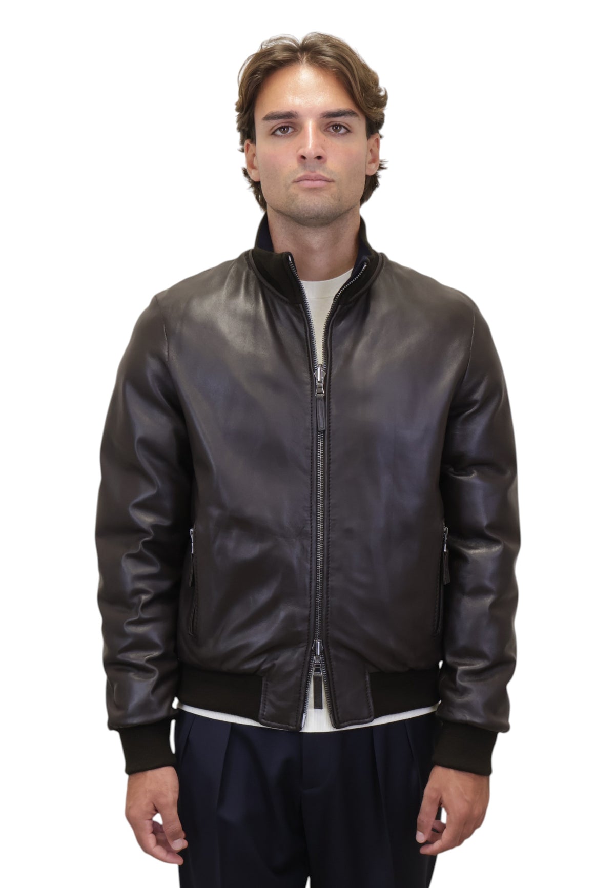 GIUBBOTTI IN PELLE Marrone Authority