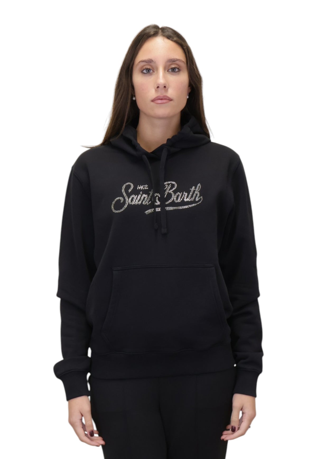FELPE CON CAPPUCCIO Nero Mc2 Saint Barth