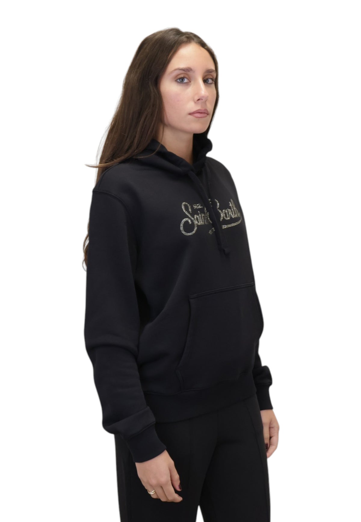 FELPE CON CAPPUCCIO Nero Mc2 Saint Barth
